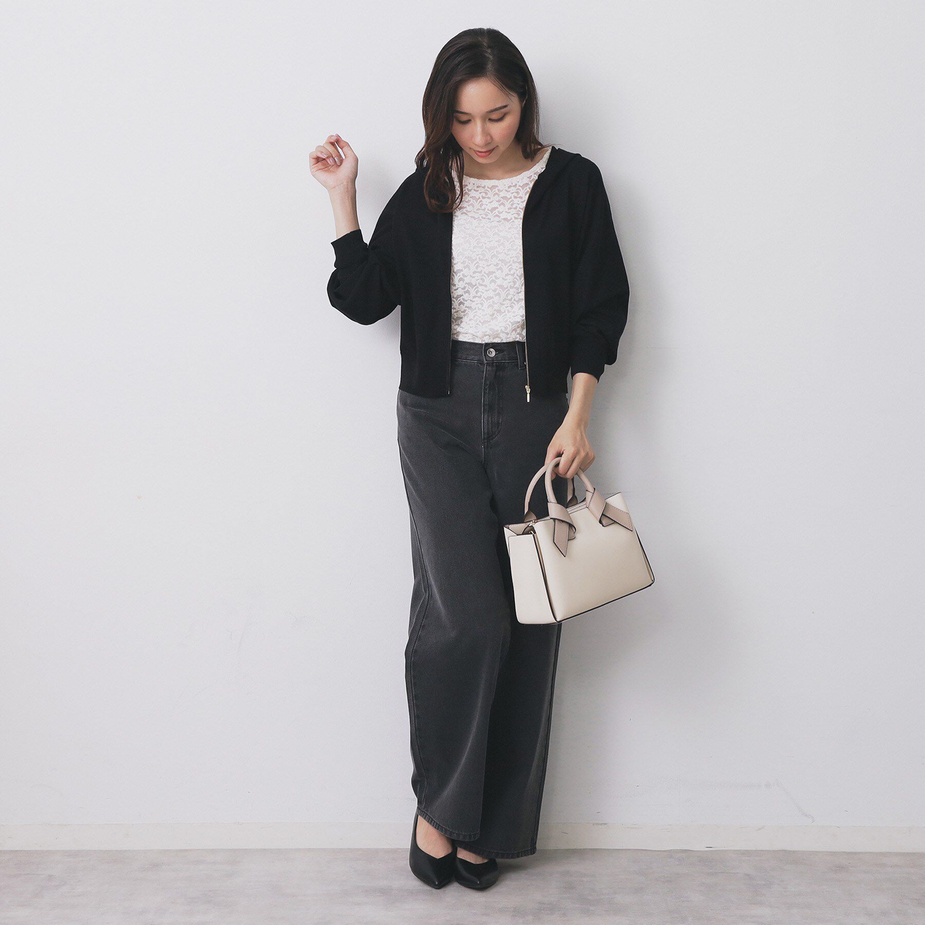 index「ドルマンジップラメパーカ【洗濯機OK】」|パーカー|