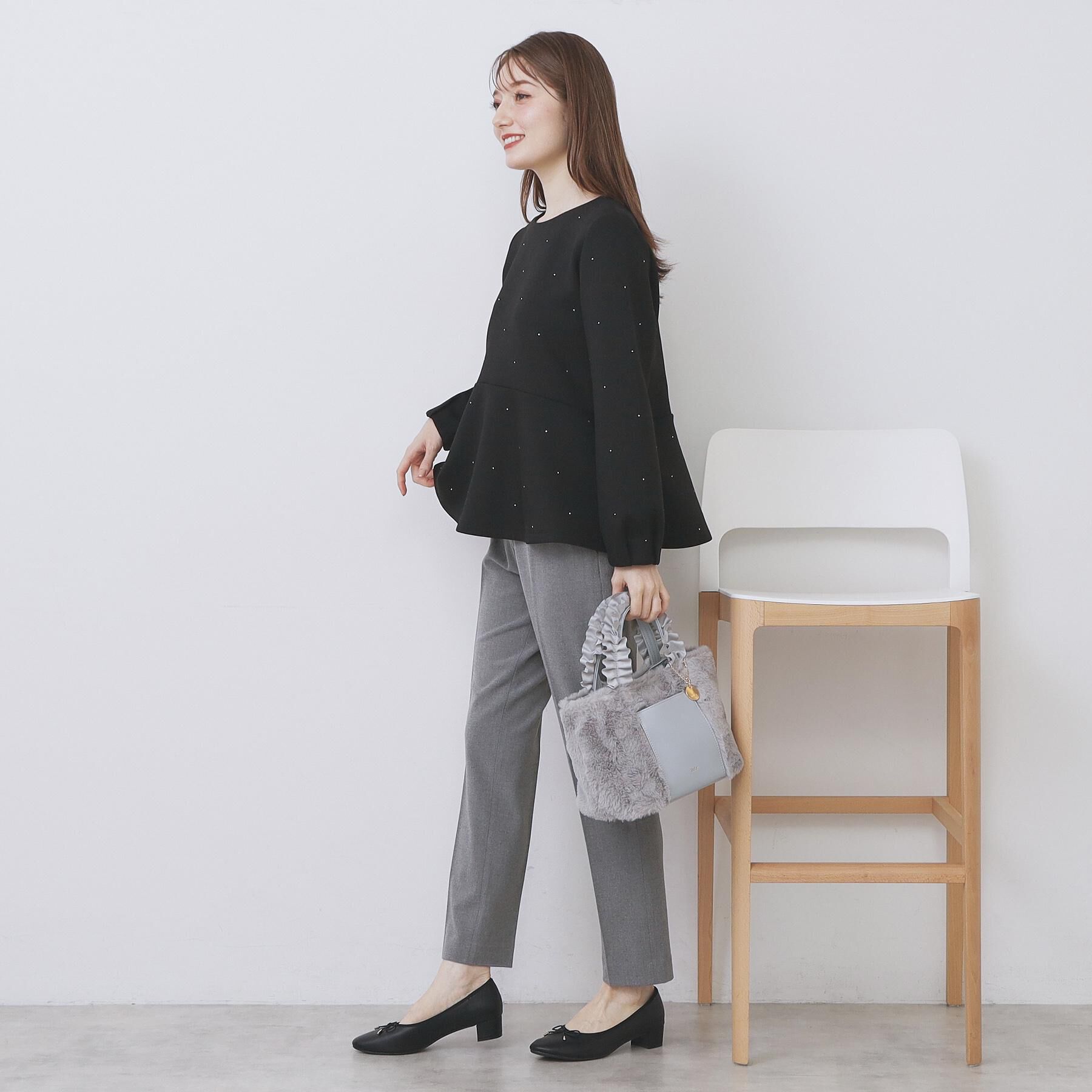 index「ジルコンペプラムトップス【洗濯機OK】」|Tシャツ・カットソー|