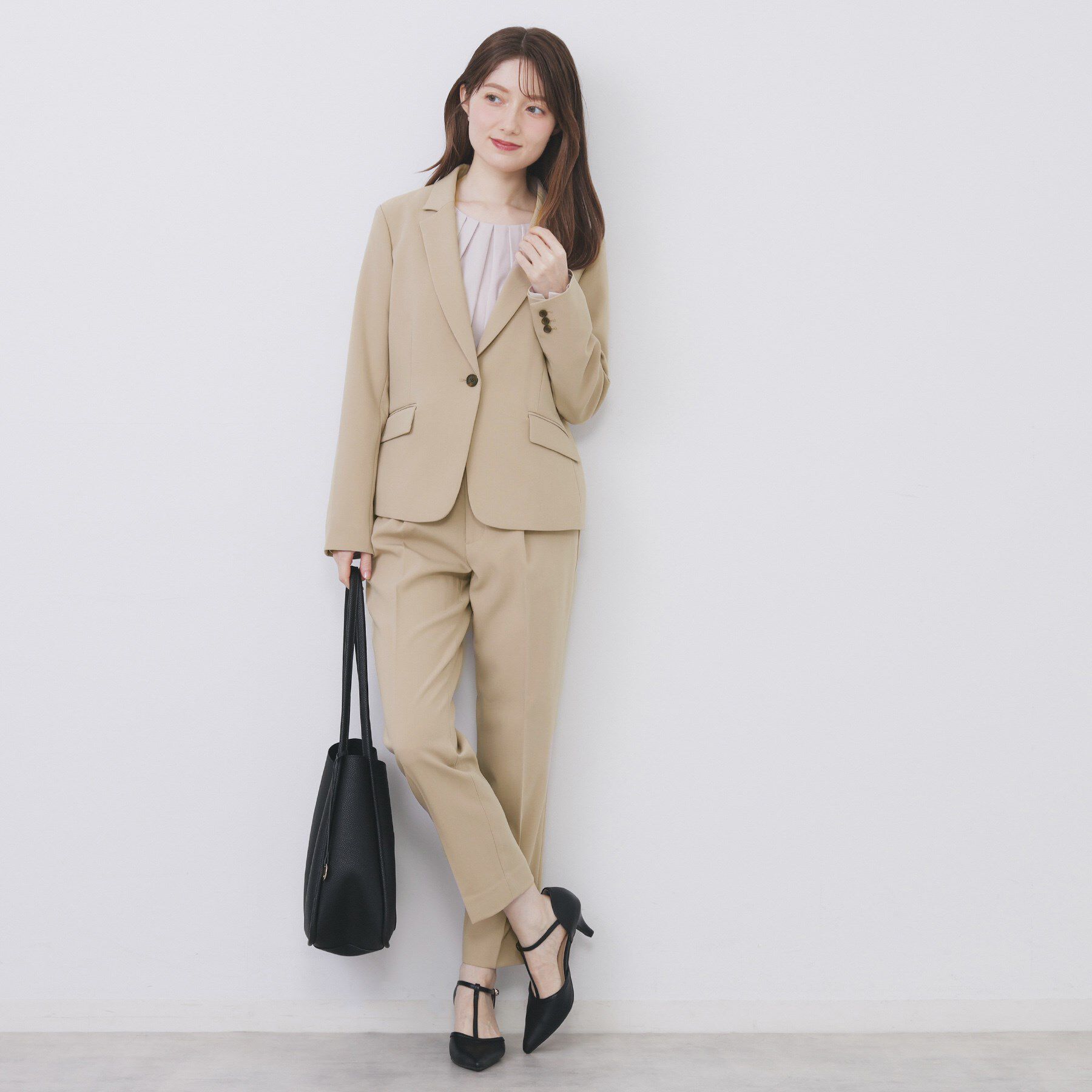 index「《丈が選べる》ストレッチテーパードパンツ/セットアップ対応【洗濯機OK/防シワ】」|その他|