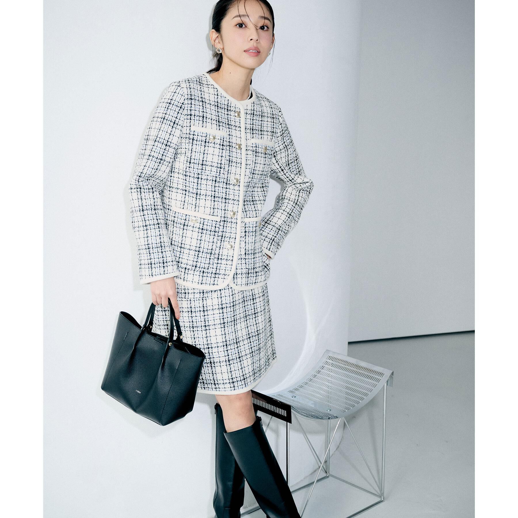 index「チェックツィードスカート/セットアップ対応【洗える】」|スカート|