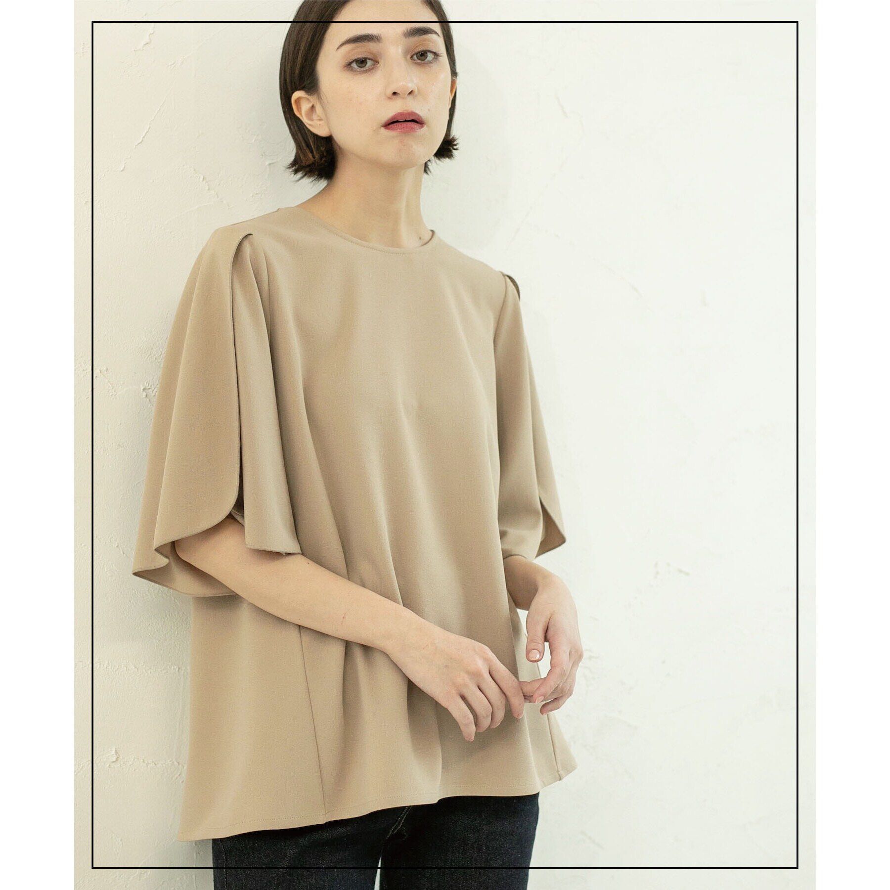 OPAQUE.CLIP「UV チューリップスリーブトップス【吸水速乾/洗濯機洗い可】」|Tシャツ・カットソー|