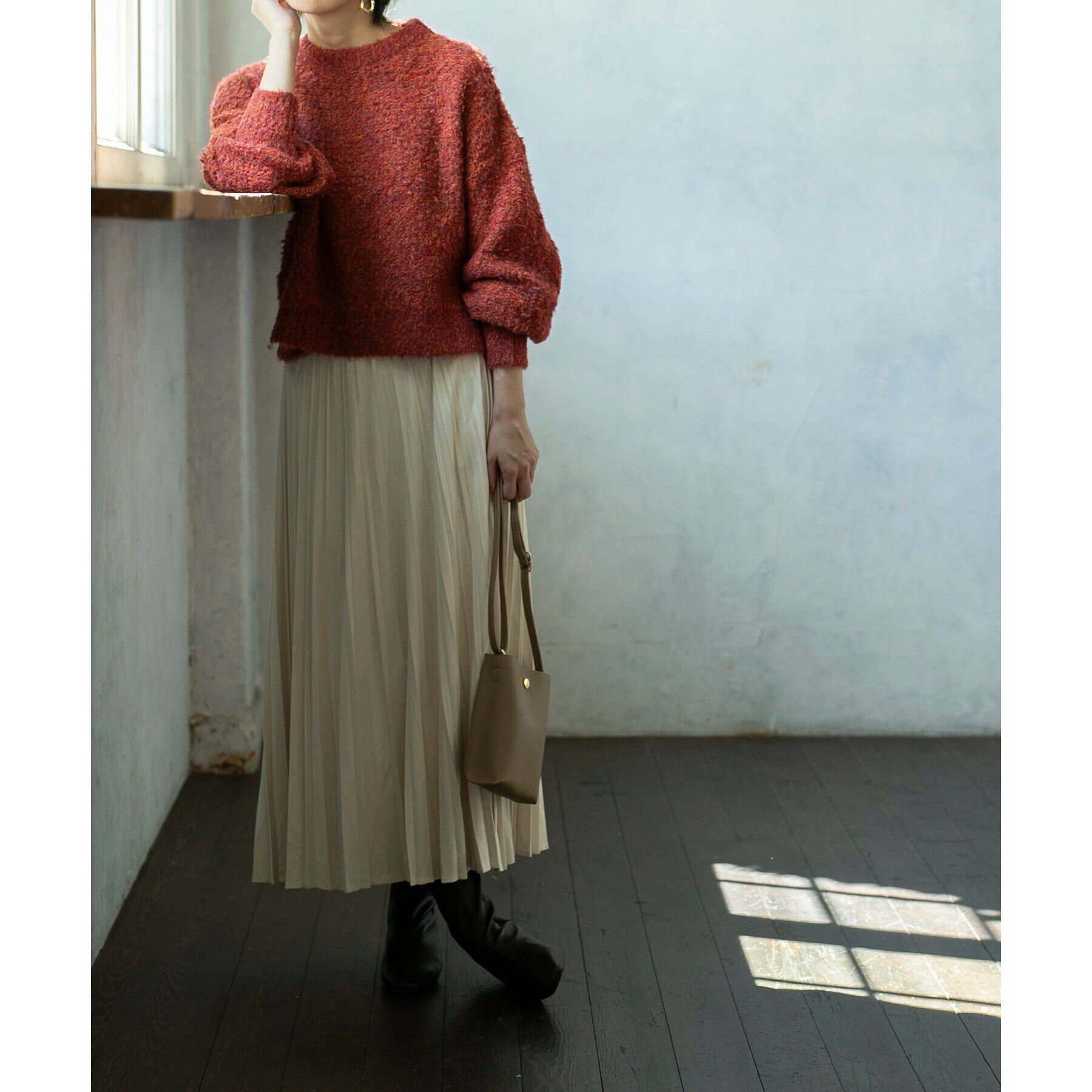 OPAQUE.CLIP「【軽量／長さ調整可能】シュリンク合皮ミニショルダーバッグ」|ショルダー・メッセンジャー|