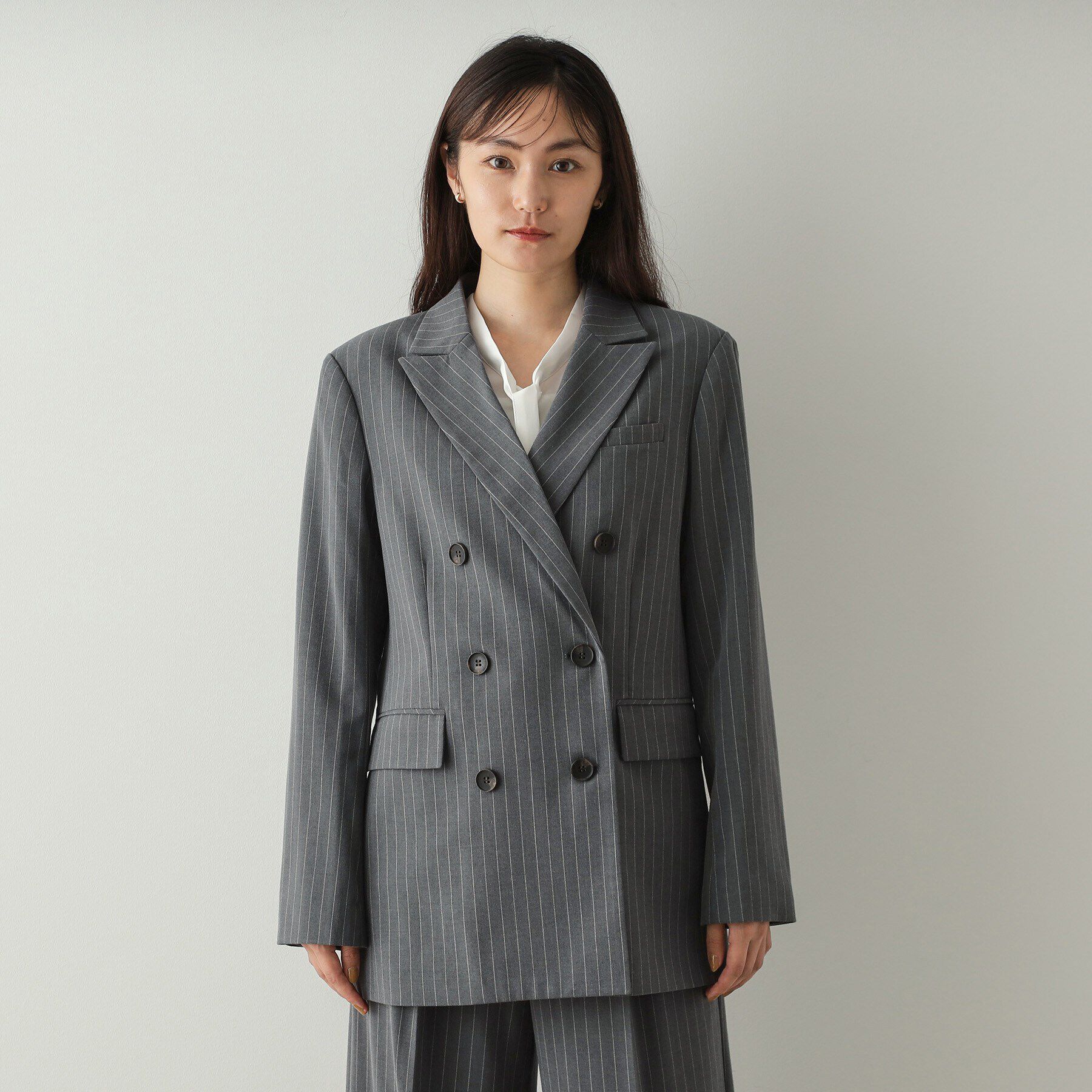 OPAQUE.CLIP「ダブルテーラードジャケット【洗える】」|テーラードジャケット|