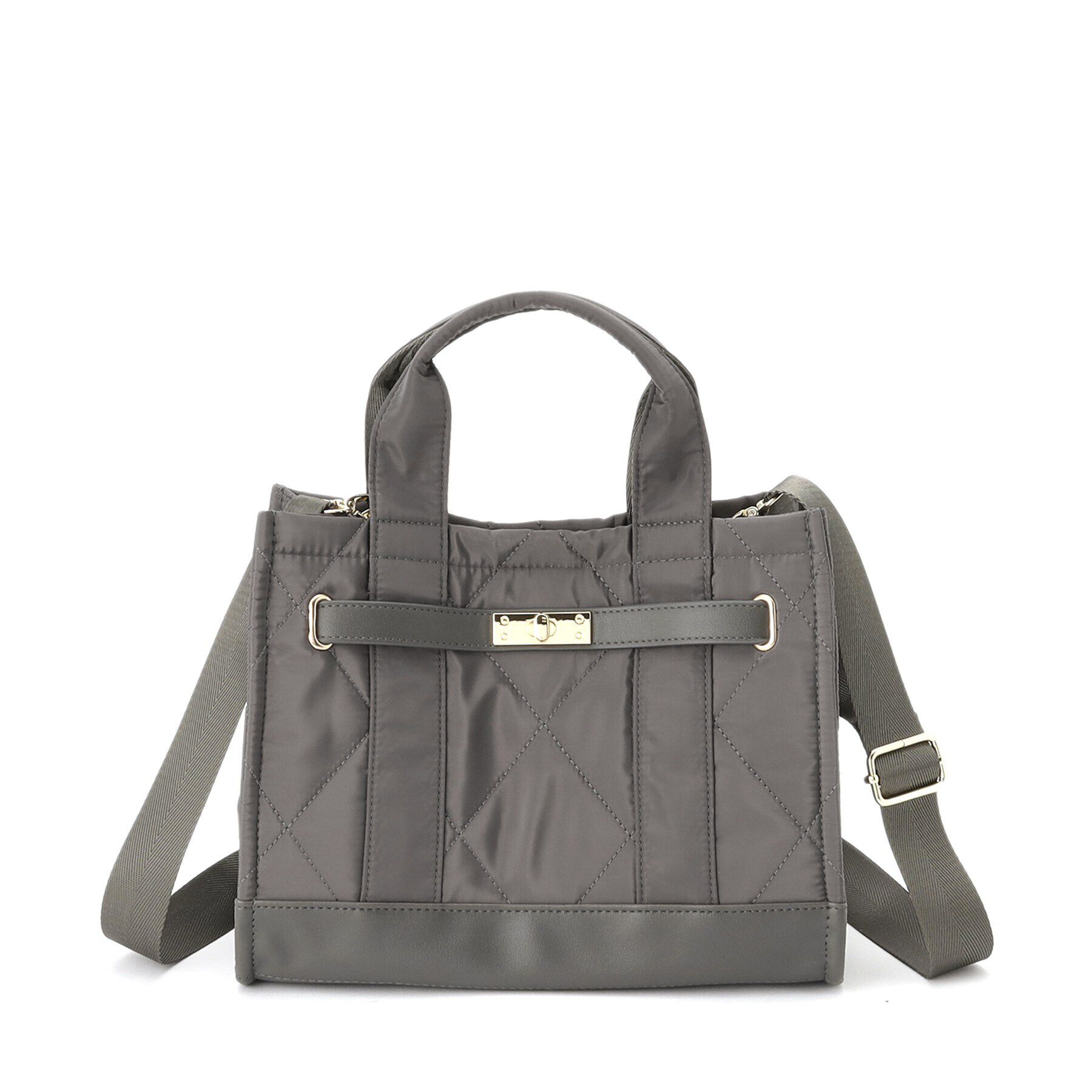 OPAQUE.CLIP「【2WAY】ダイヤキルティングスクエアミドルショルダーバッグ」|トートバッグ|