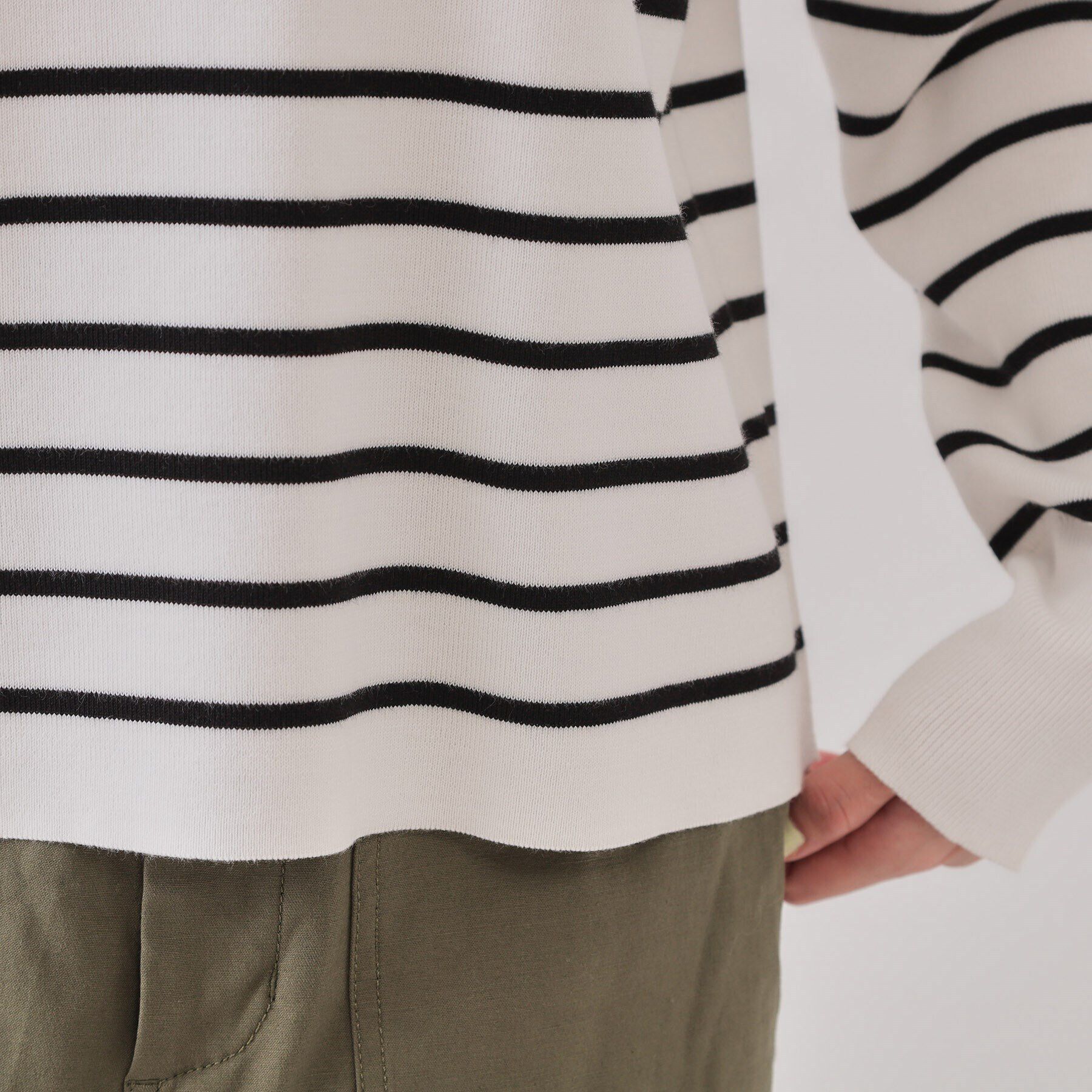 OPAQUE.CLIP「キーネックニット/オーガニックコツトン混【UV/洗濯機洗い可】」|ニット・セーター|