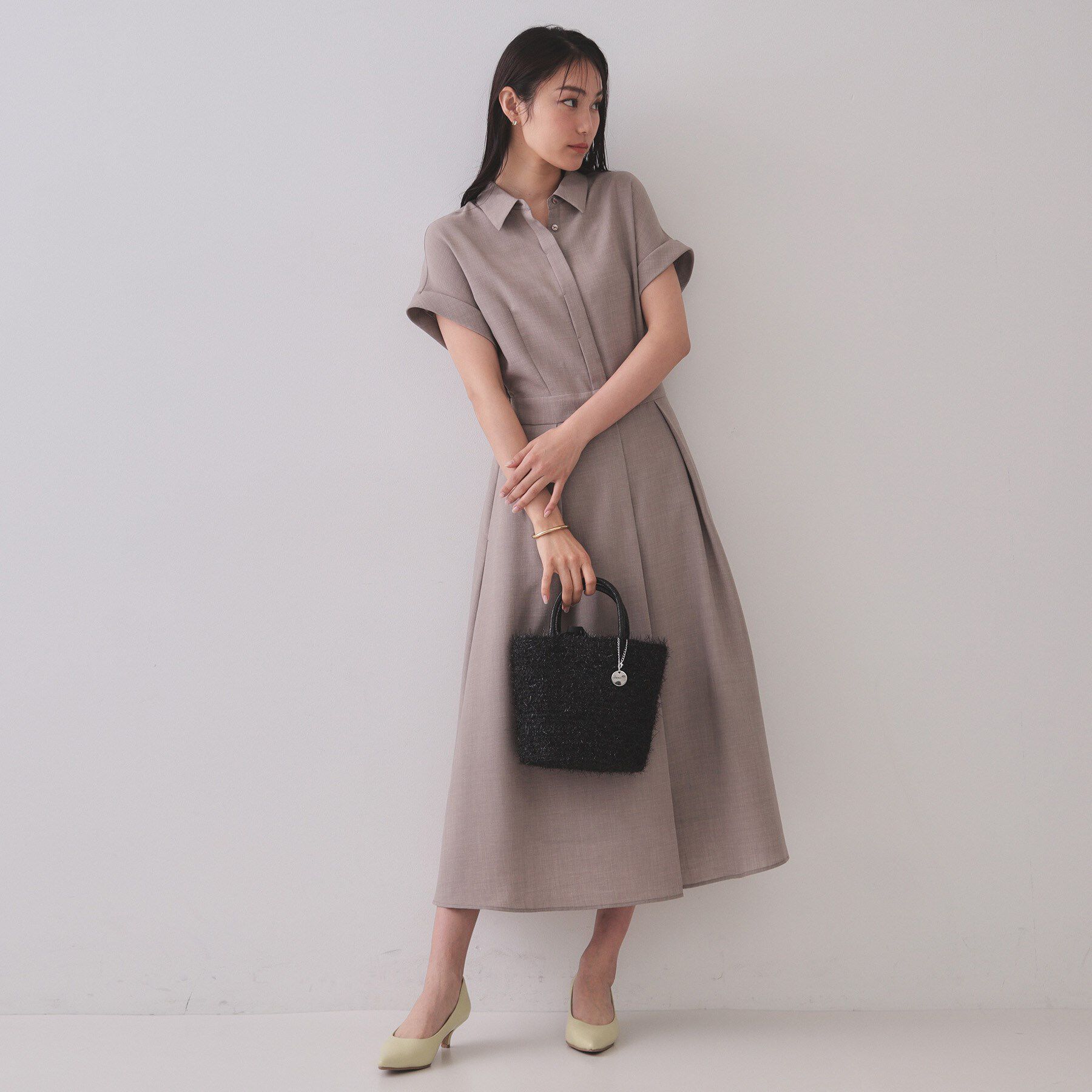 OPAQUE.CLIP「ラメバスケット調ハンドバッグ」|トートバッグ|