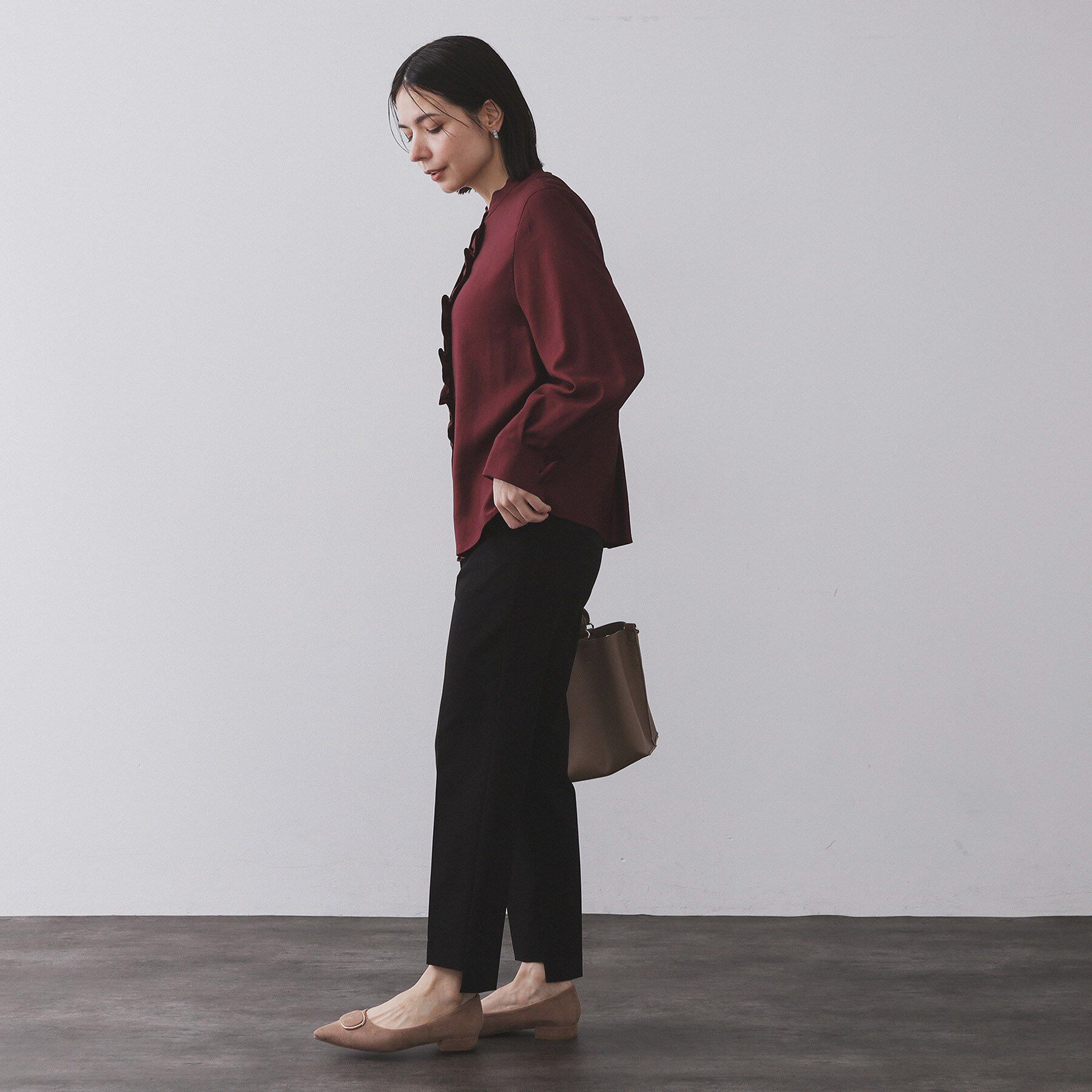 OPAQUE.CLIP「フロントフリルブラウス【洗濯機OK】」|シャツ・ブラウス|