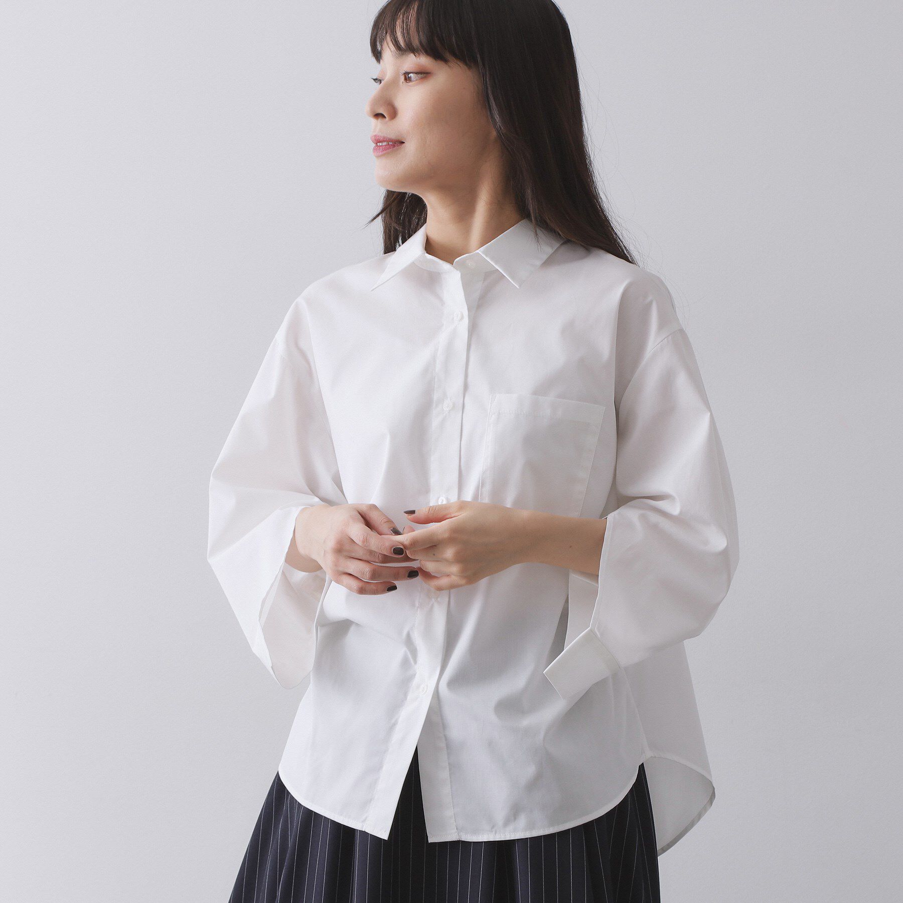 OPAQUE.CLIP「フォルムデザインシャツ【洗濯機OK】」|シャツ・ブラウス|