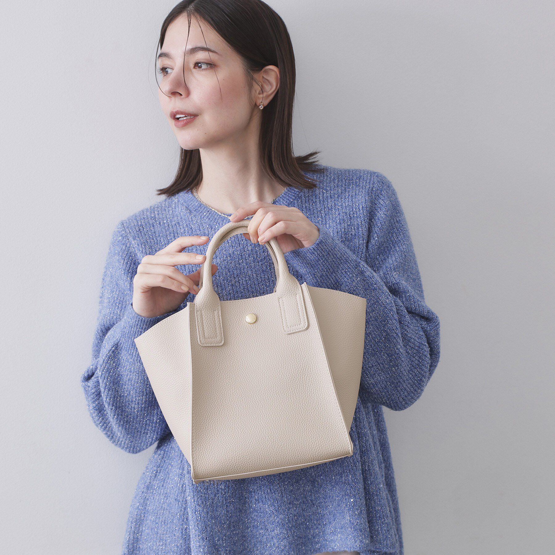 OPAQUE.CLIP「サイドウィングミドルトートバッグ【2WAY／軽量】」|ショルダー・メッセンジャー|グレージュ(050)