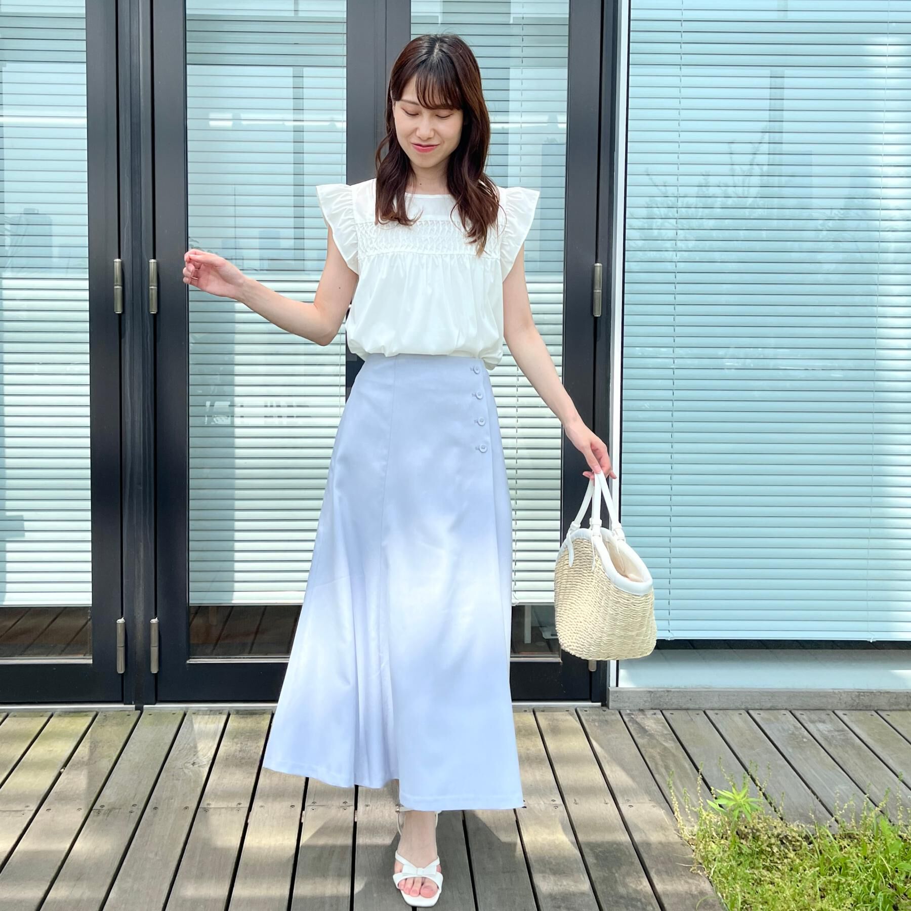 Couture broach「【2WAY・通勤・きれいめ】リネンライク サス付きスカート」|ジャンパースカート|