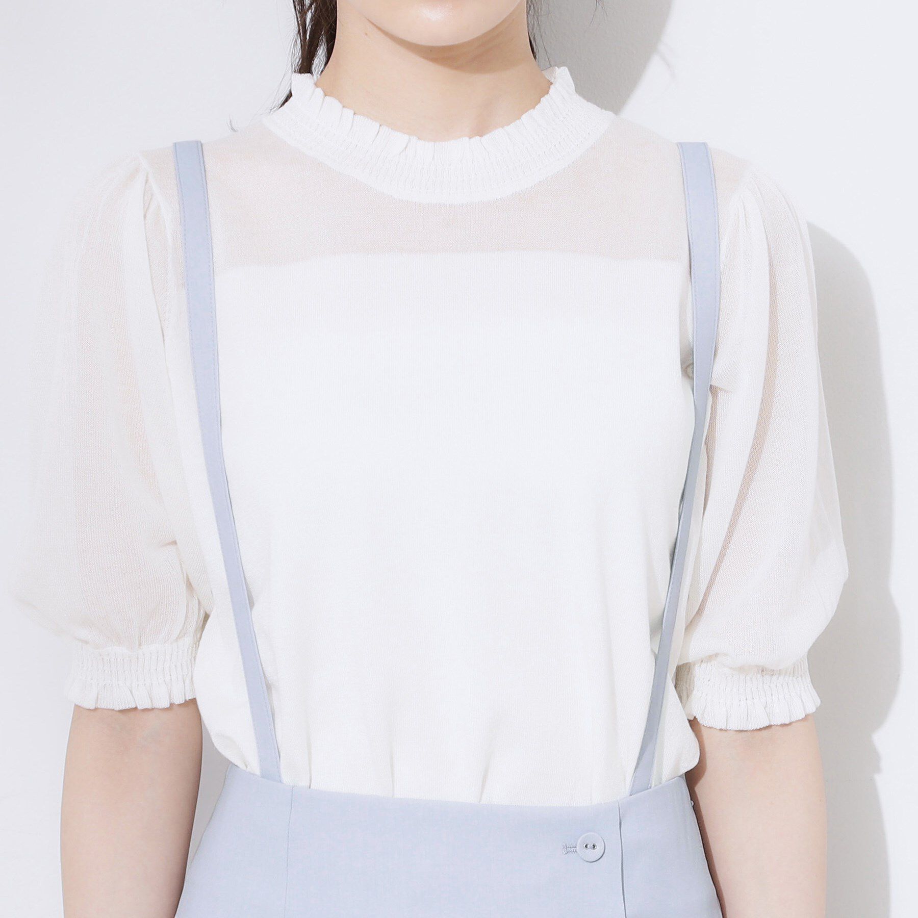 Couture broach「【2WAY・通勤・きれいめ】リネンライク サス付きスカート」|ジャンパースカート|