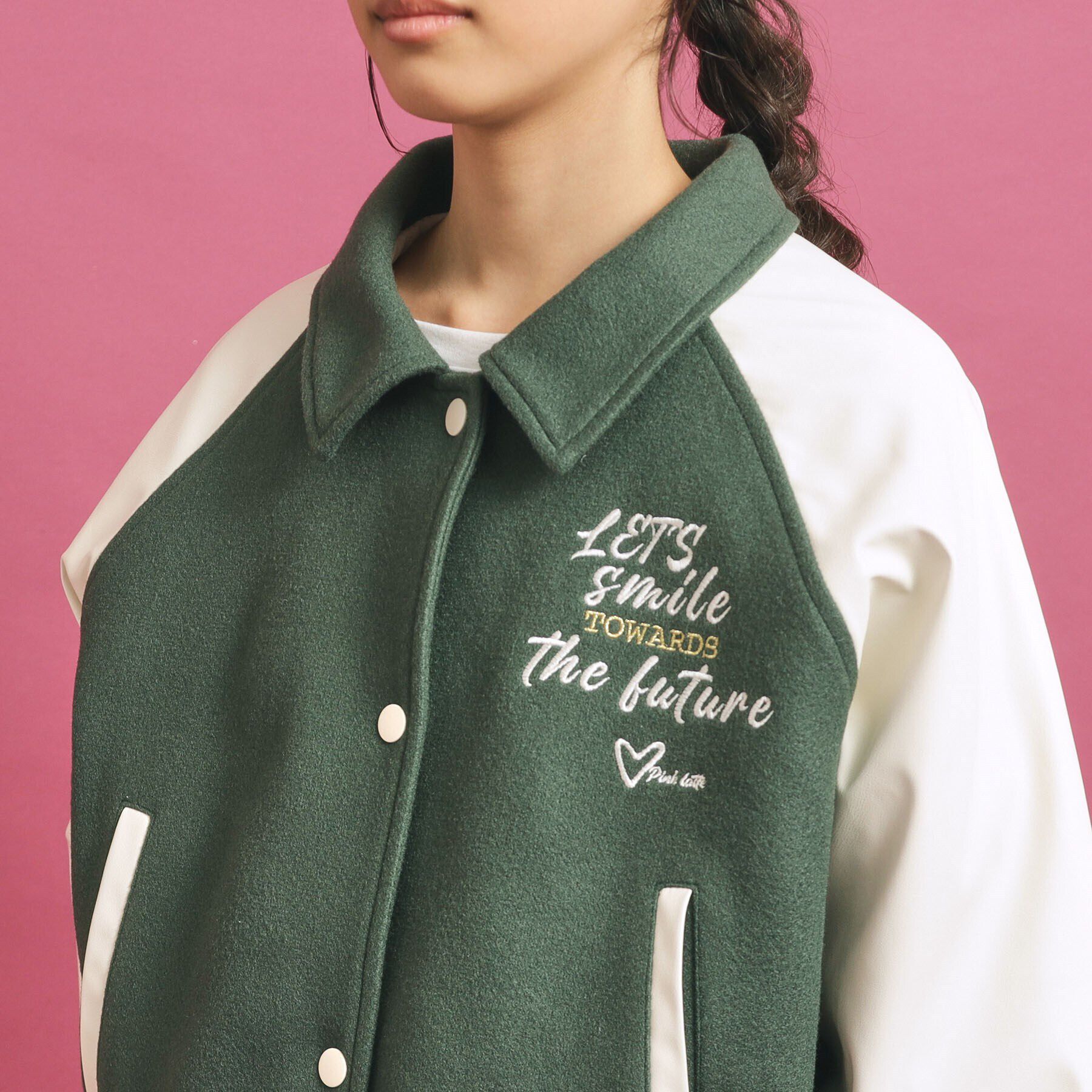 PINK-latte「短丈！スタジャン」|ブルゾン・スタジャン|