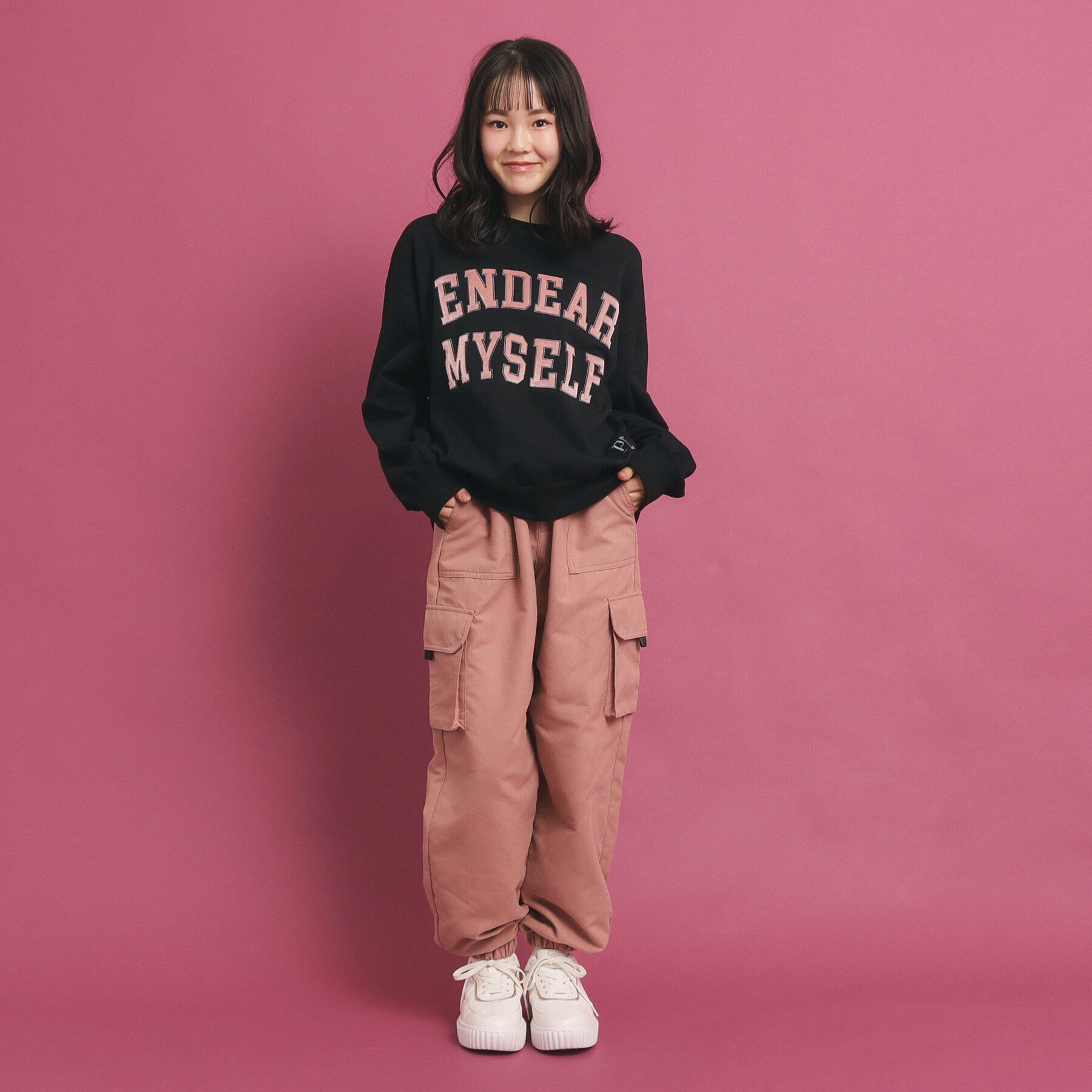 PINK-latte「カレッジロゴスウェットトップス」|その他|