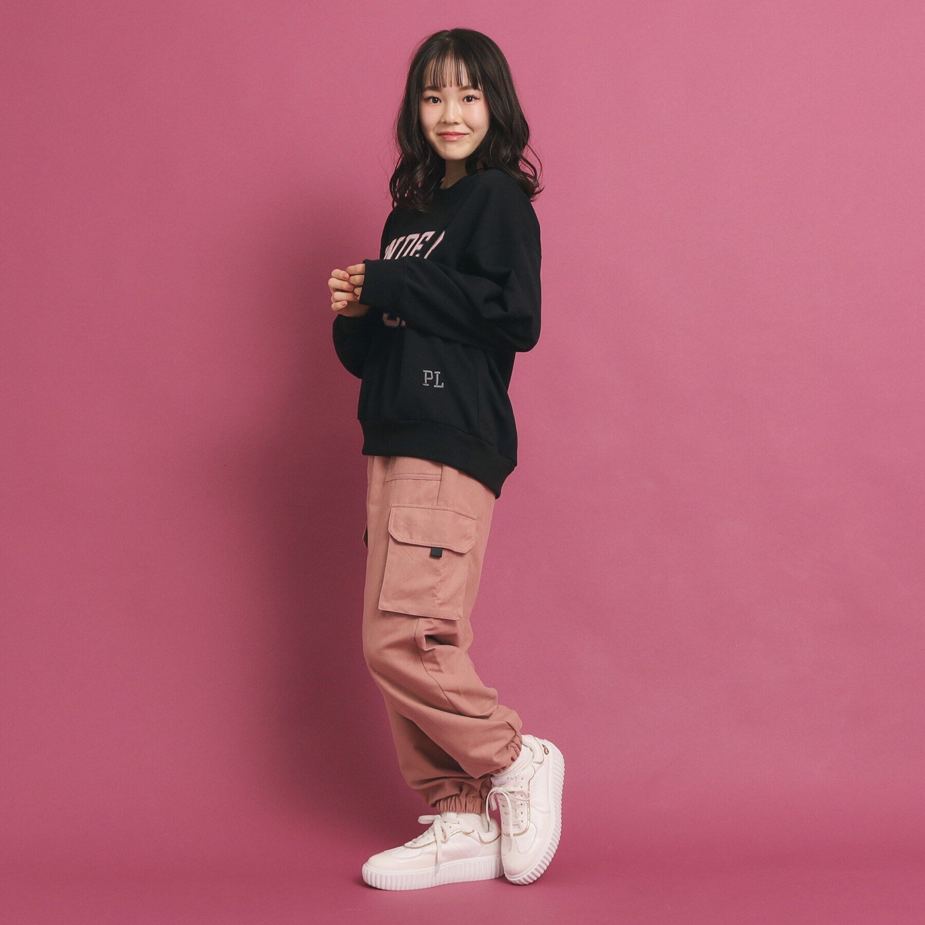 PINK-latte「カレッジロゴスウェットトップス」|その他|