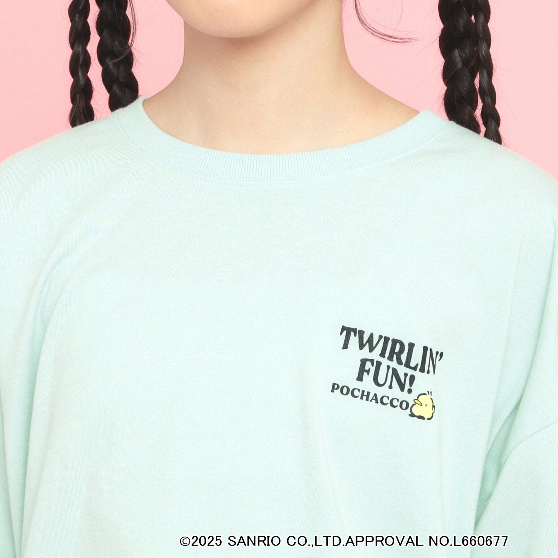 PINK-latte「【サンリオキャラクターズコラボ】バックロゴビッグTシャツ」|Tシャツ・カットソー|