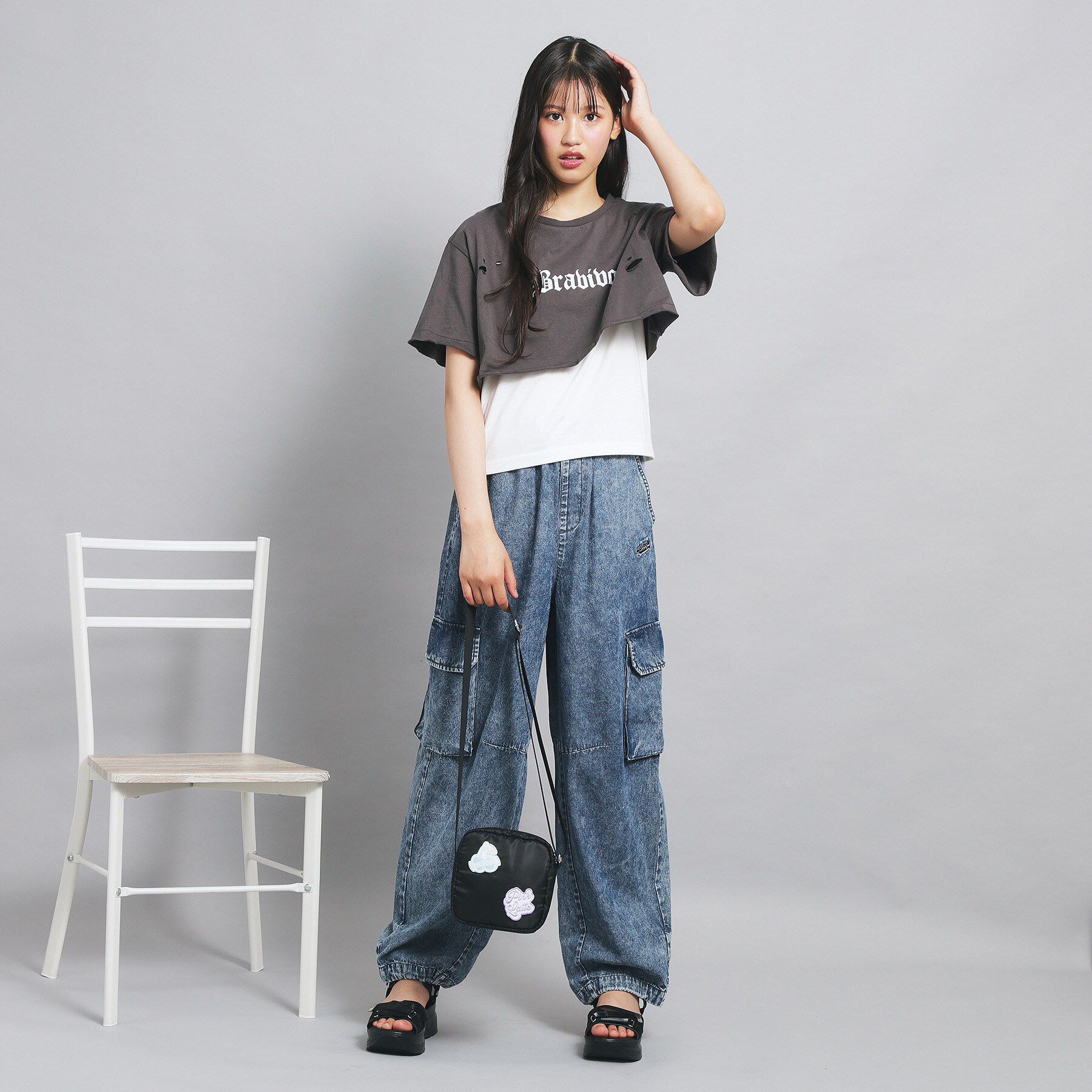 PINK-latte「ワッペンミニショルダー」|ショルダー・メッセンジャー|