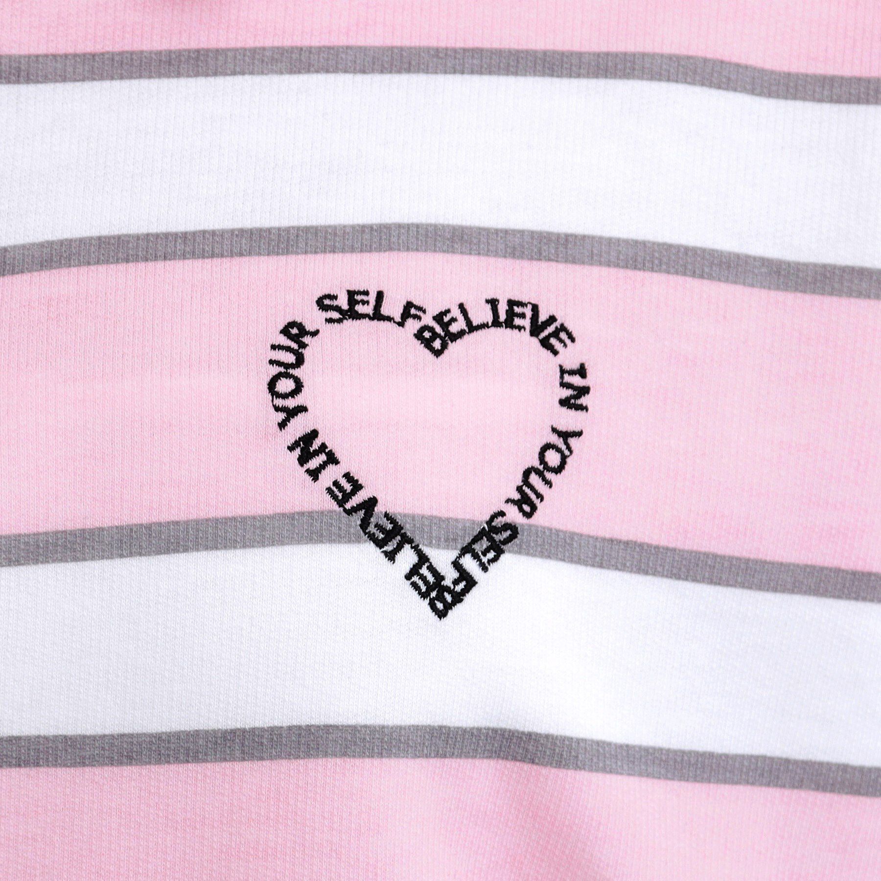 PINK-latte「衿付きビッグラガーシャツ」|ポロシャツ|