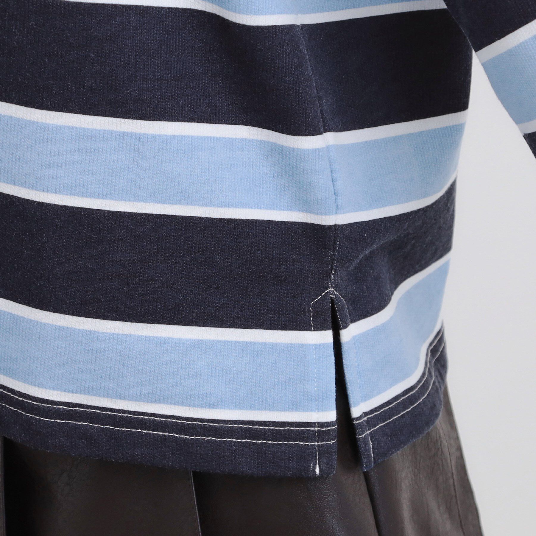 PINK-latte「衿付きビッグラガーシャツ」|ポロシャツ|