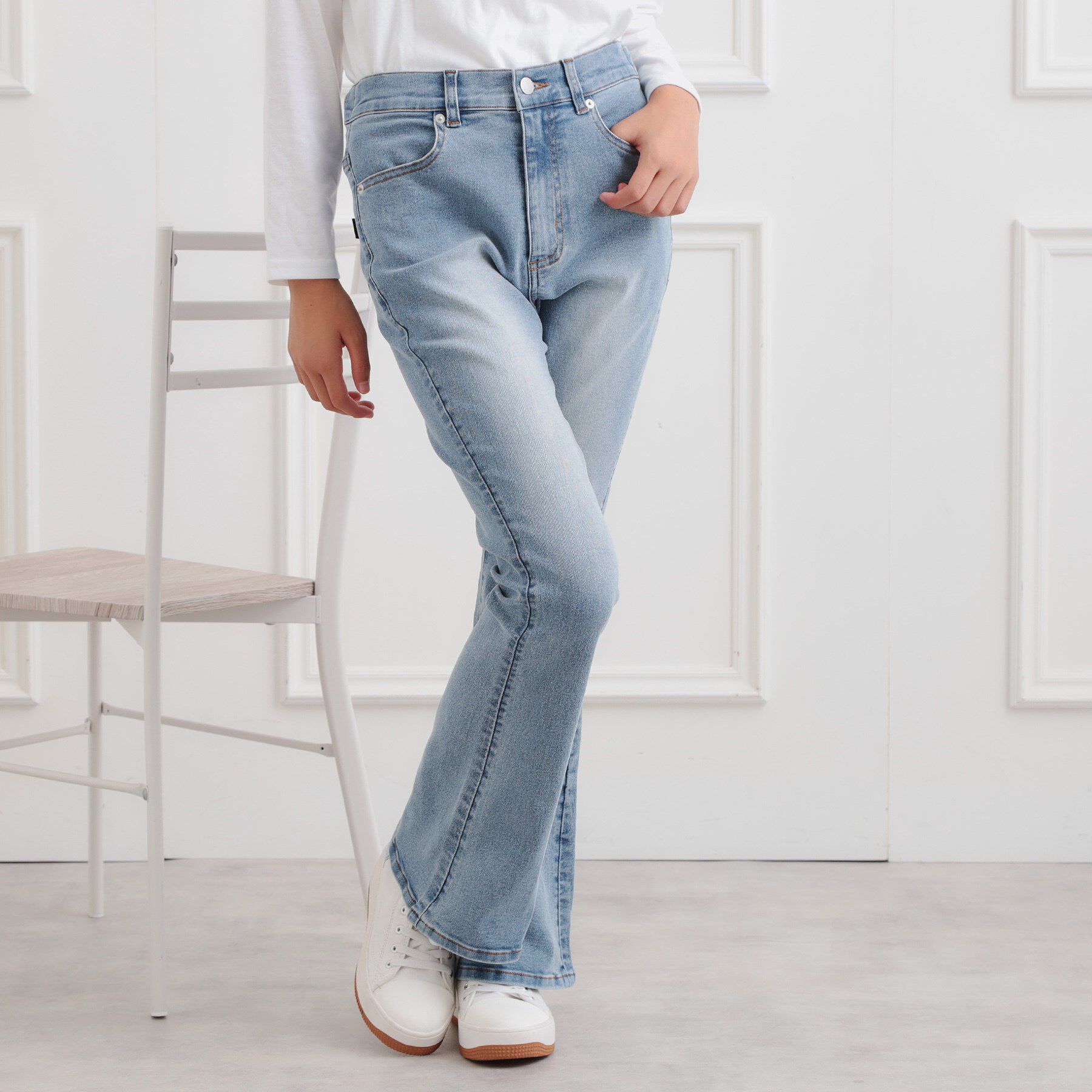 PINK-latte「フレアデニムパンツ」|その他|