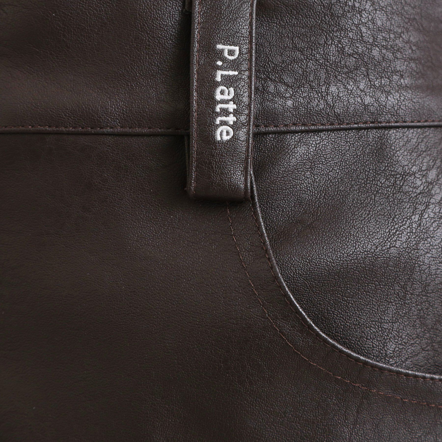 PINK-latte「合成皮革裾プリーツスカート」|スカート|