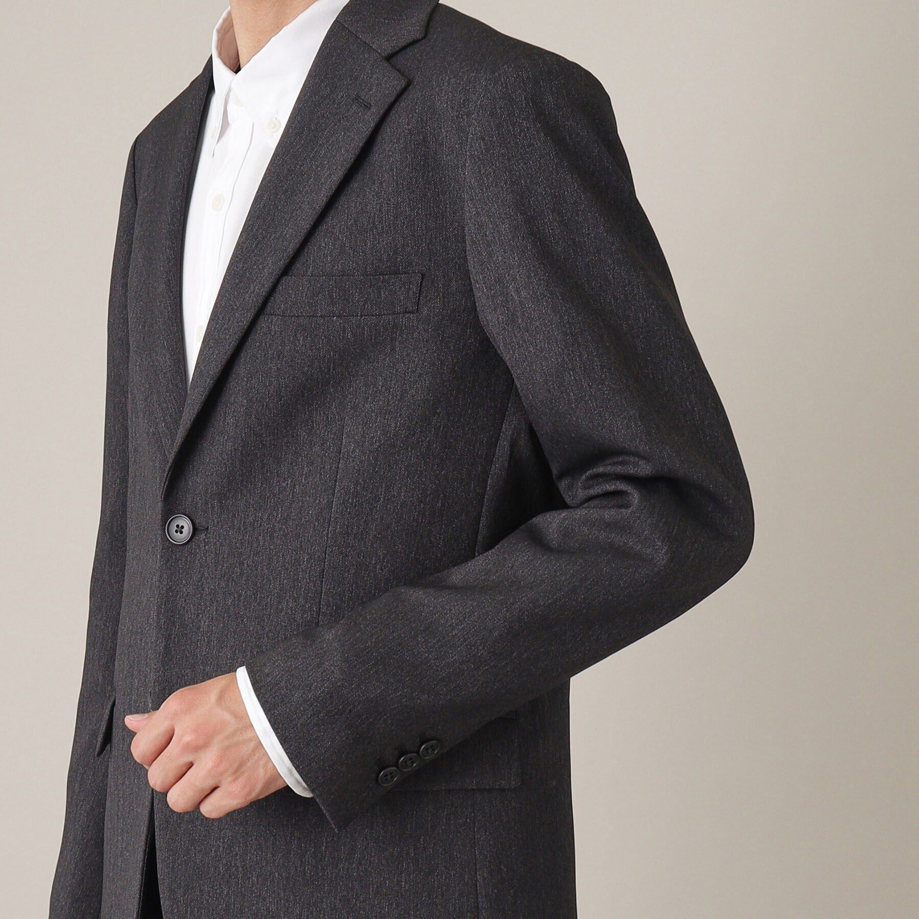 THE SHOP TK「AVANTウーリーヘリンボンジャケット【セットアップ可/ビジネス対応/洗える/ストレッチ素材/シワに」|テーラードジャケット|