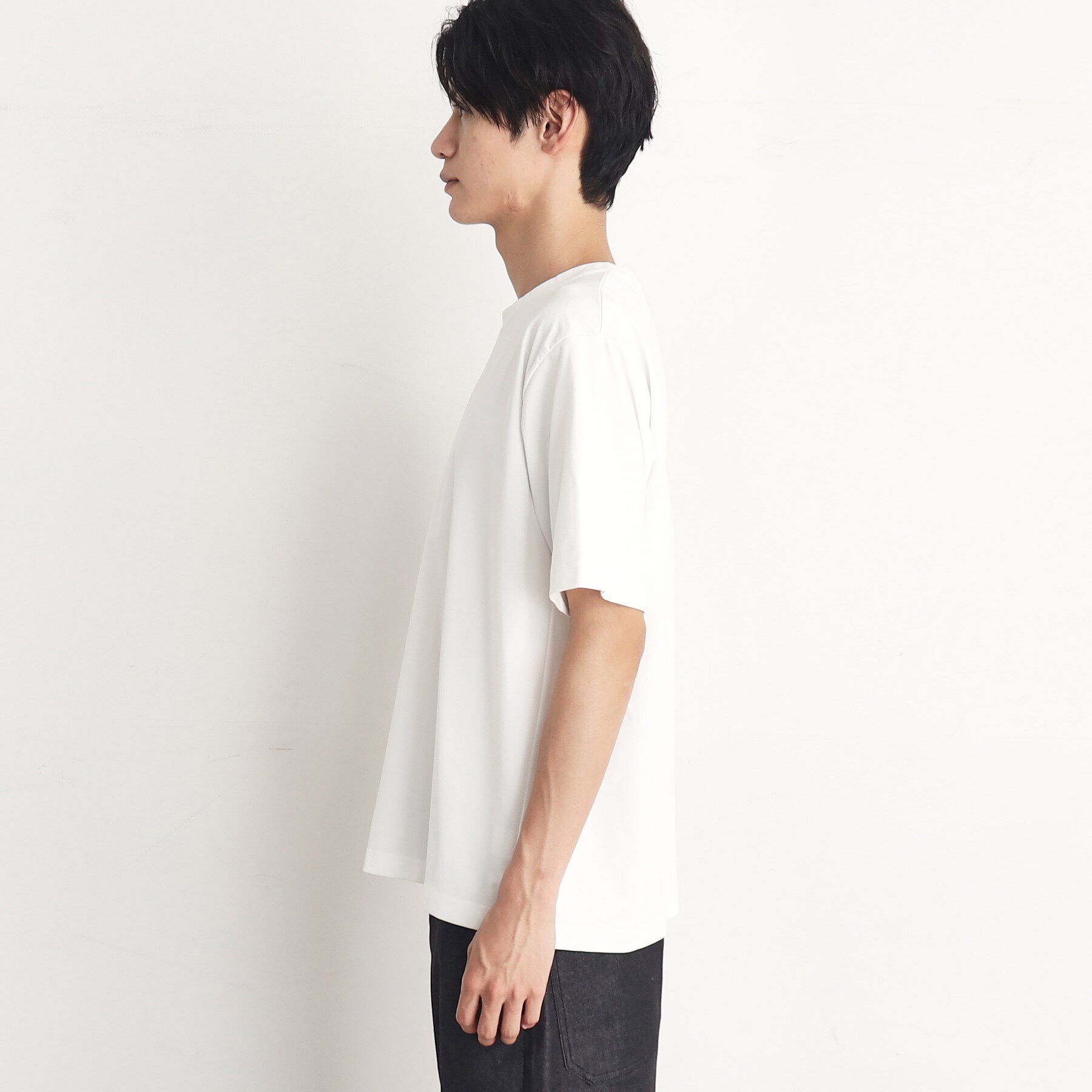 THE SHOP TK「【インナー&times;五分袖カーデ セットアイテム】梨地ハーフスリーブカーディガン&times;ライトパーフェクティー」|カーディガン|