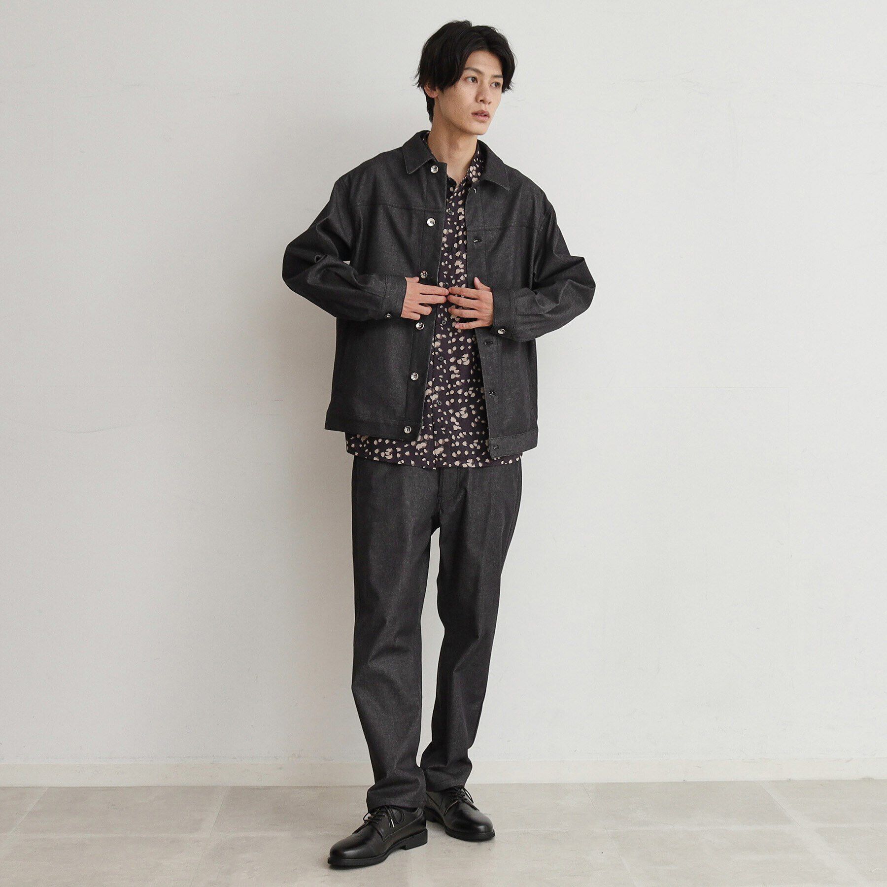 THE SHOP TK「エバーデニムワイドパンツ　セットアップ可／色落ちしにくい」|デニム|