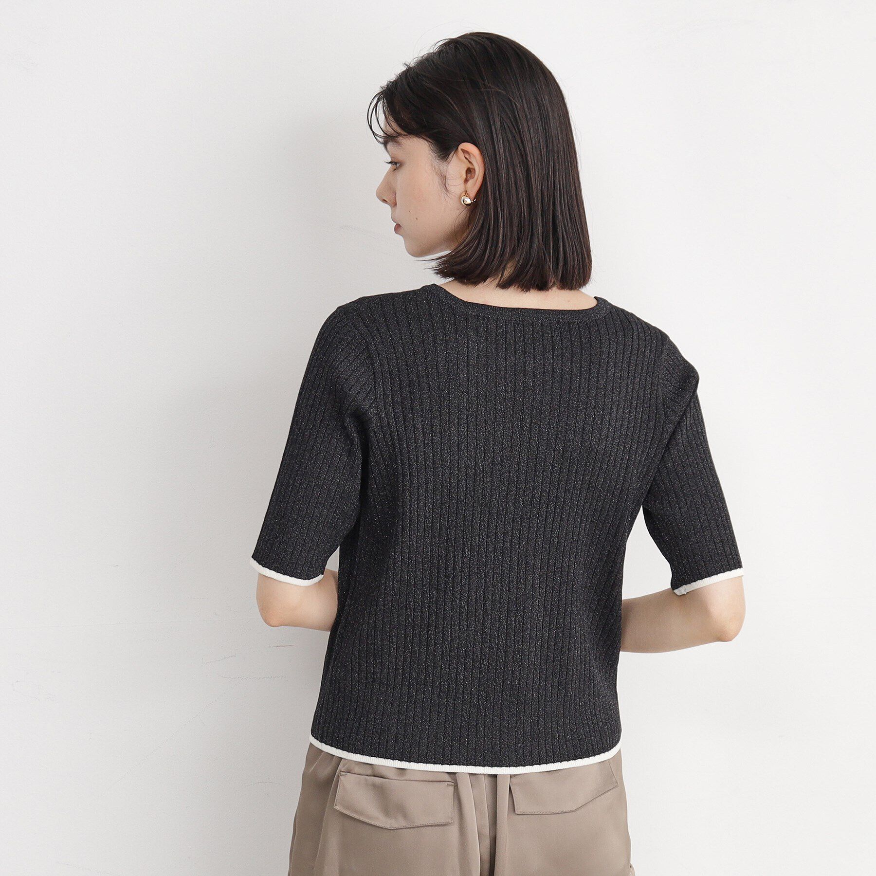 THE SHOP TK「【毛玉になりにくい】Wジップリブプルオーバー/洗える」|ニット・セーター|