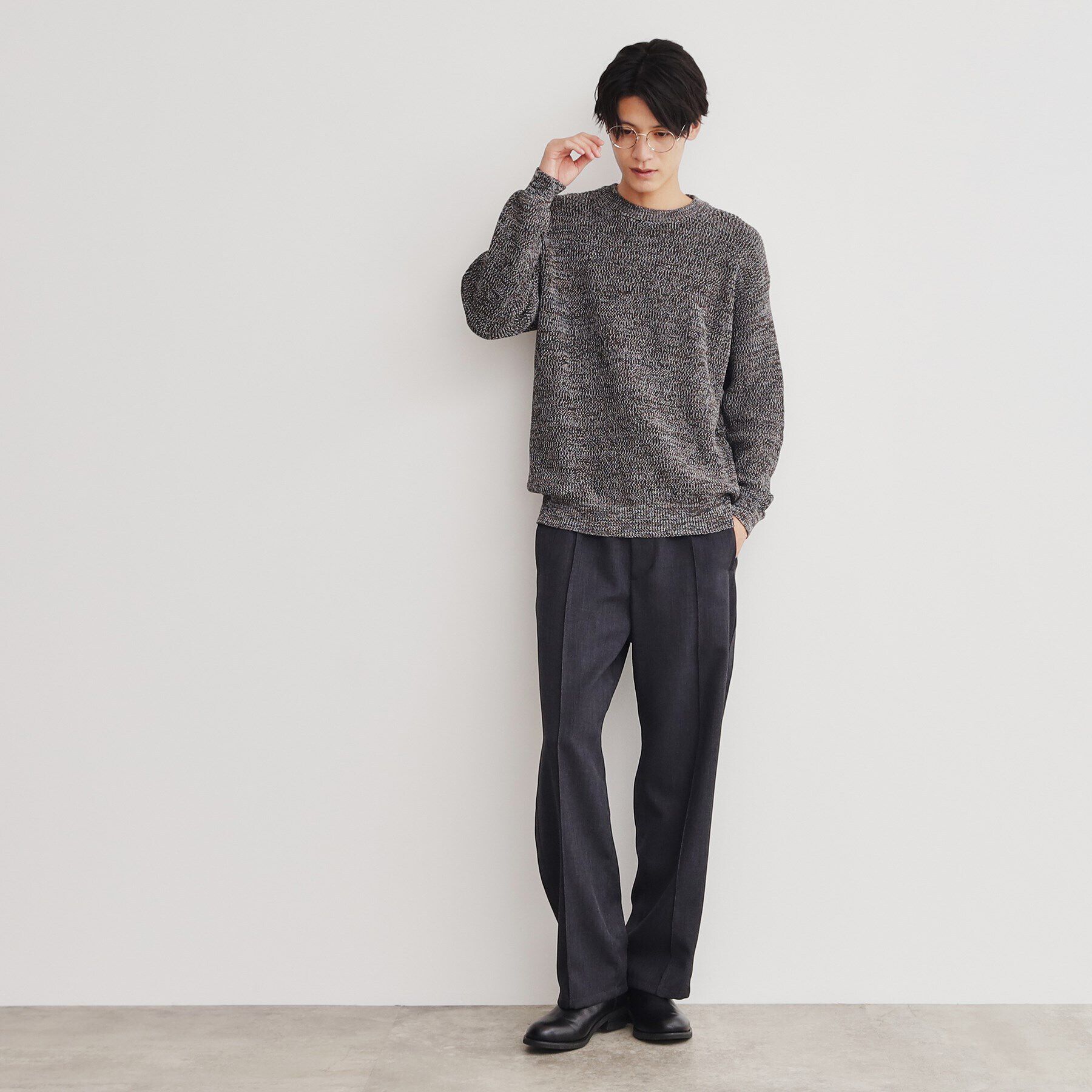 THE SHOP TK「畦編みニットプルオーバー リラックスシルエット」|ニット・セーター|