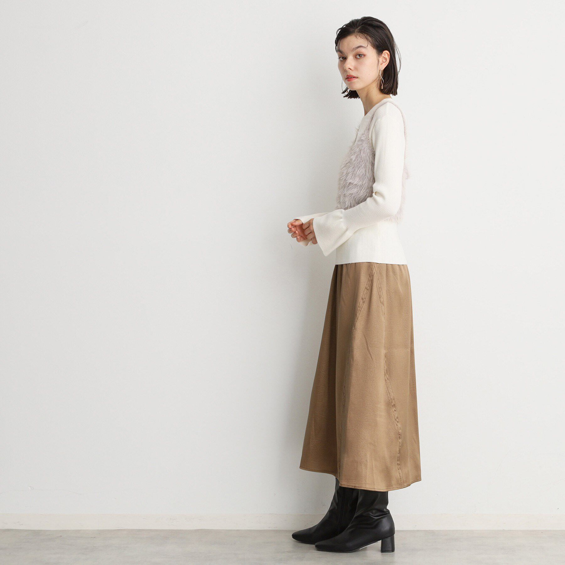 THE SHOP TK「【＠BAILA掲載】ウエストリブ切替スカート/洗える」|スカート|