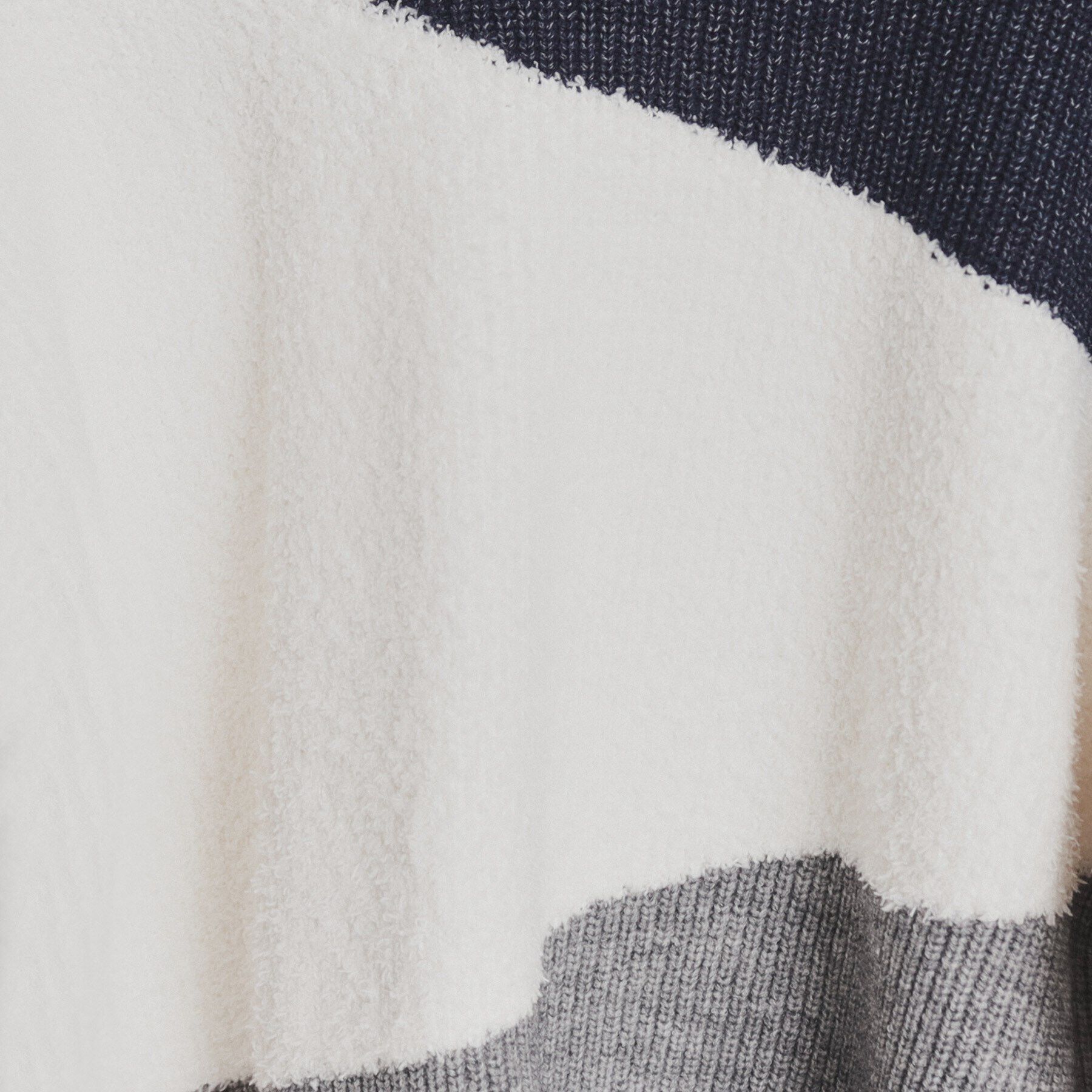 THE SHOP TK「フェザー切替ウェーブプルオーバー」|ニット・セーター|