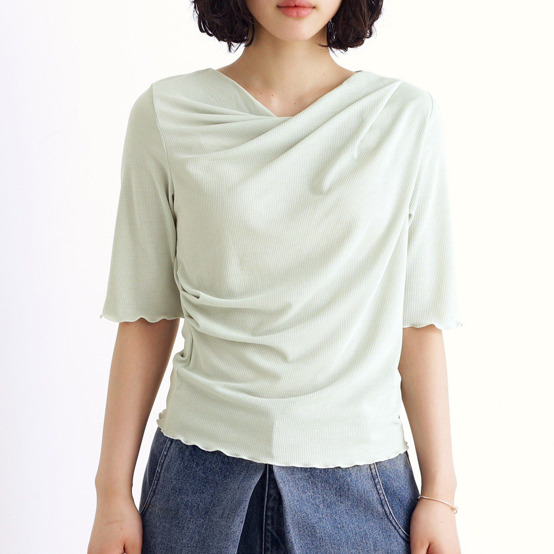 THE SHOP TK「ドレープカットソー【洗濯機OK/シワになりにくい】」|シャツ・ブラウス|