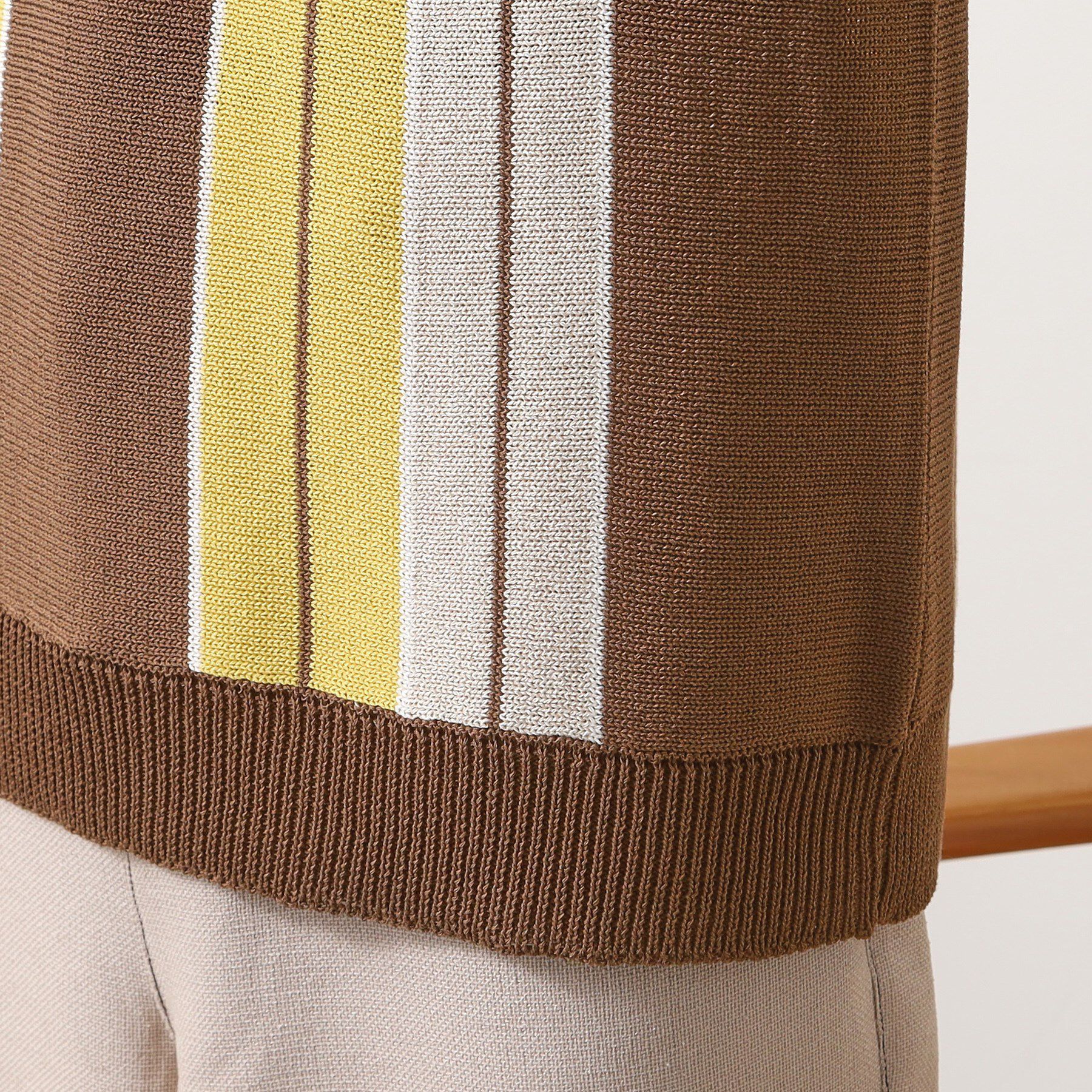 THE SHOP TK「【日本テレビ系　ダメマネ！出演　鈴木仁さん着用】マルチストライプニットポロシャツ」|ポロシャツ|