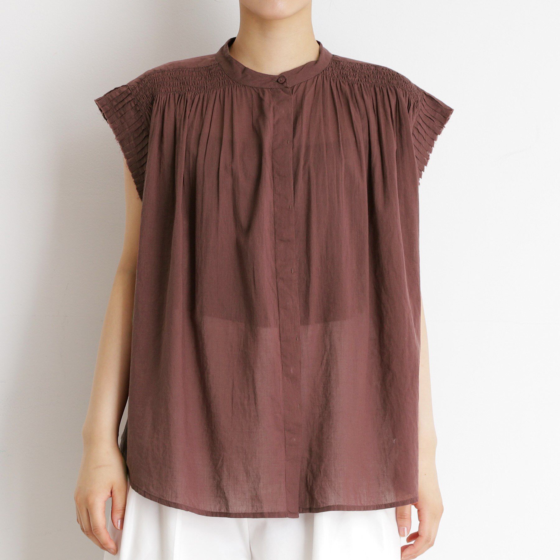 THE SHOP TK「シャーリングブラウス【洗える】」|シャツ・ブラウス|