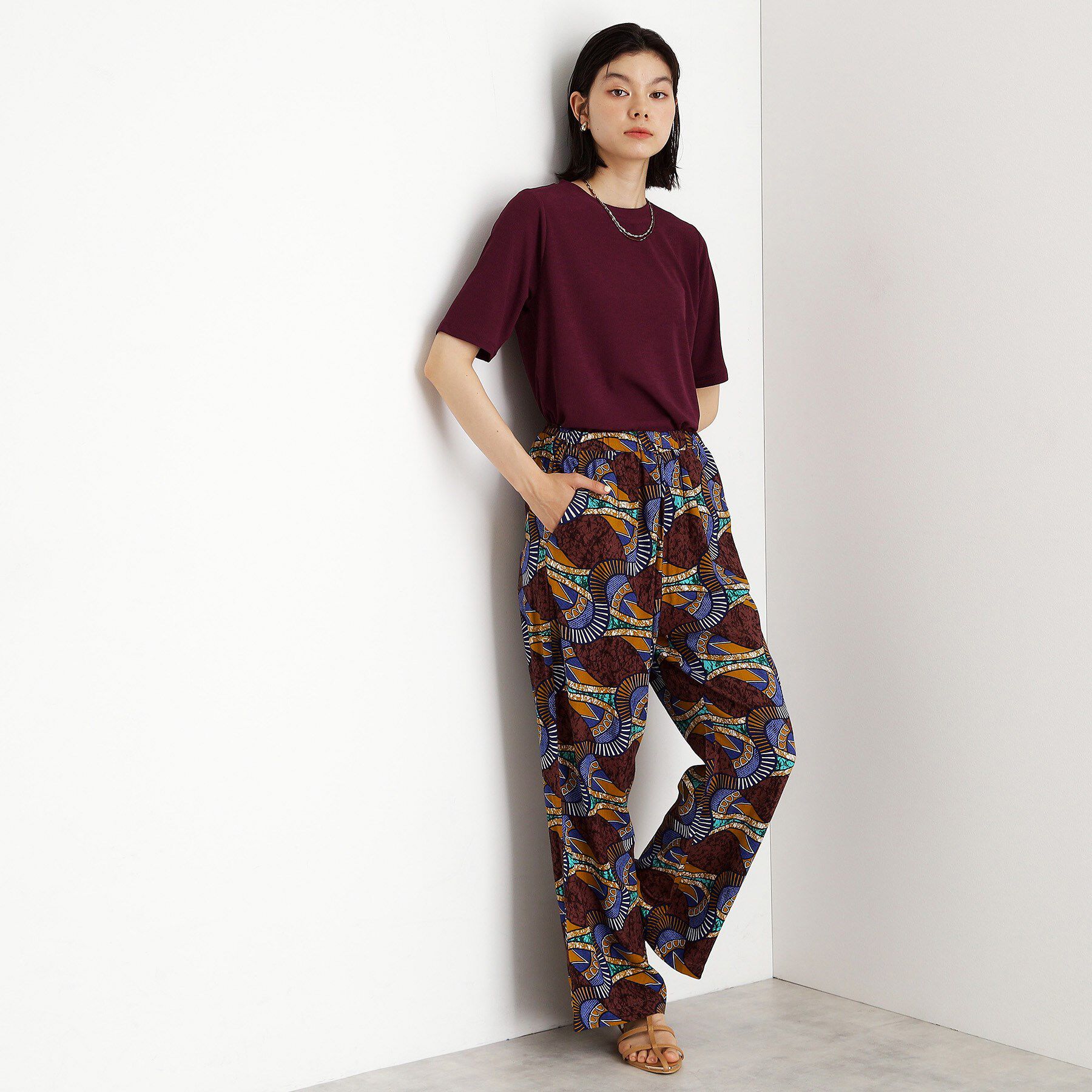 THE SHOP TK「5分袖シアーTシャツ【二の腕カバー/洗濯機OK】」|Tシャツ・カットソー|