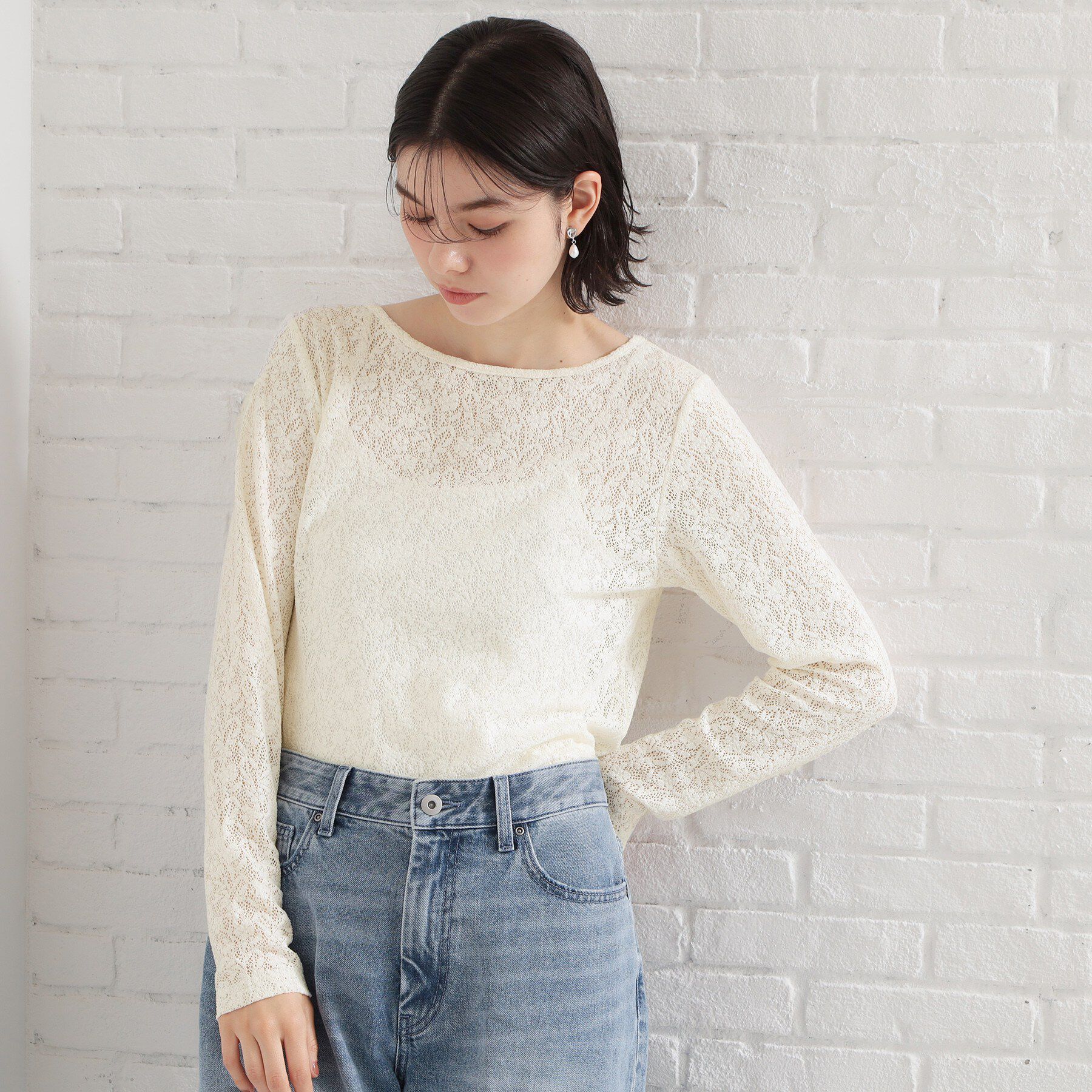 THE SHOP TK「レースプルオーバー」|Tシャツ・カットソー|