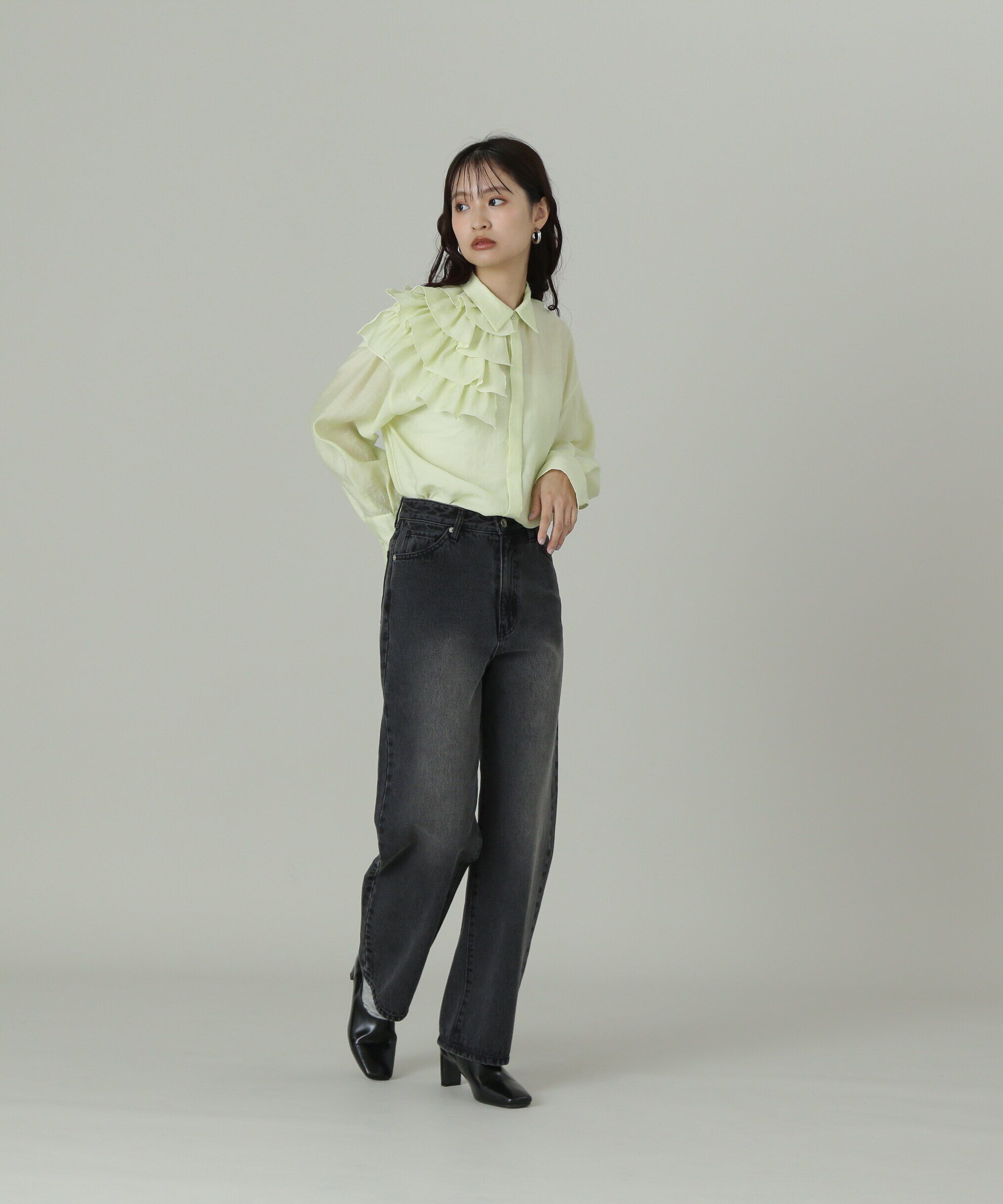  「ハイウエストストレートデニムパンツ《S Size Line》」|その他|