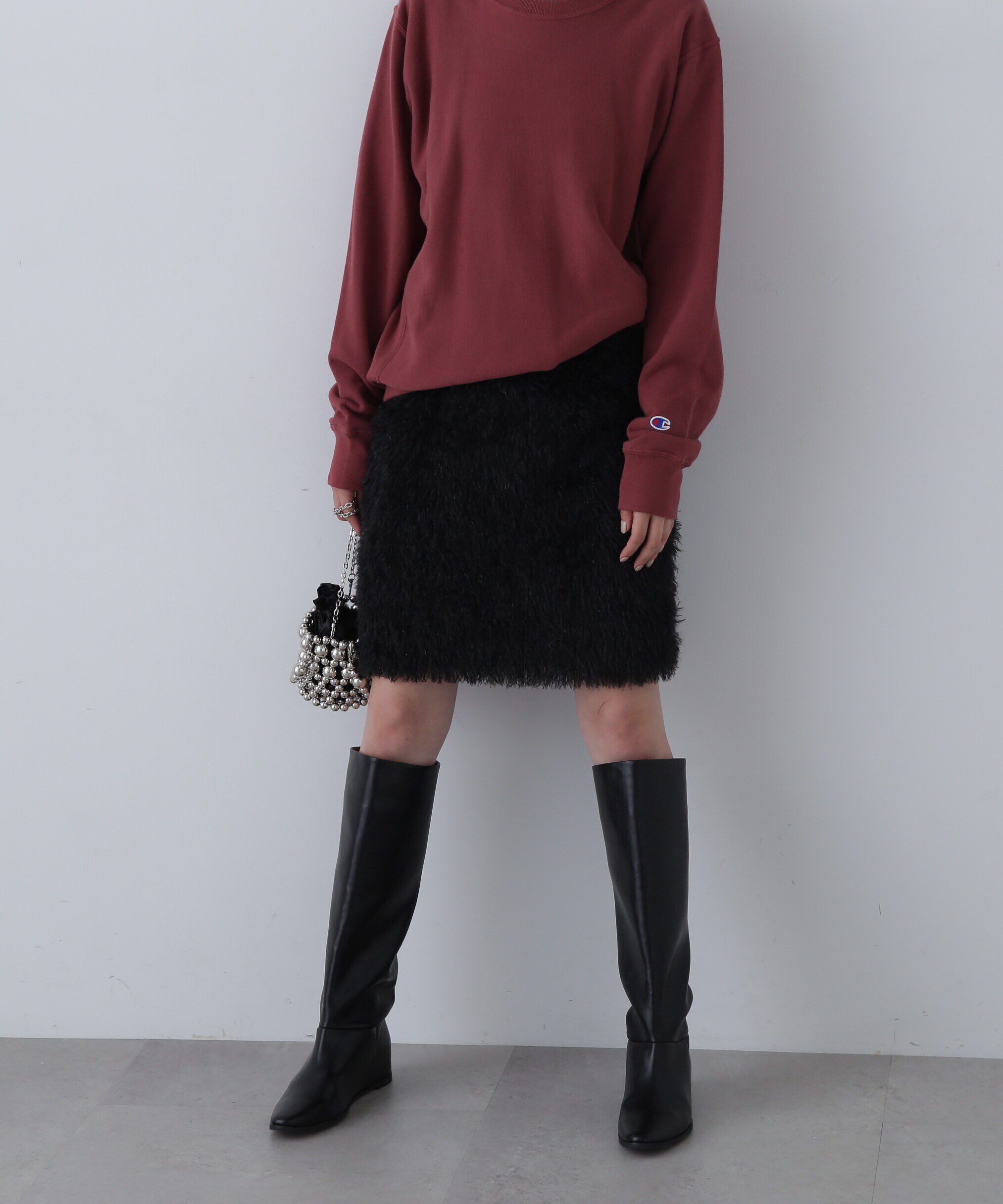  「モケモケフェザーミニスカート」|スカート|