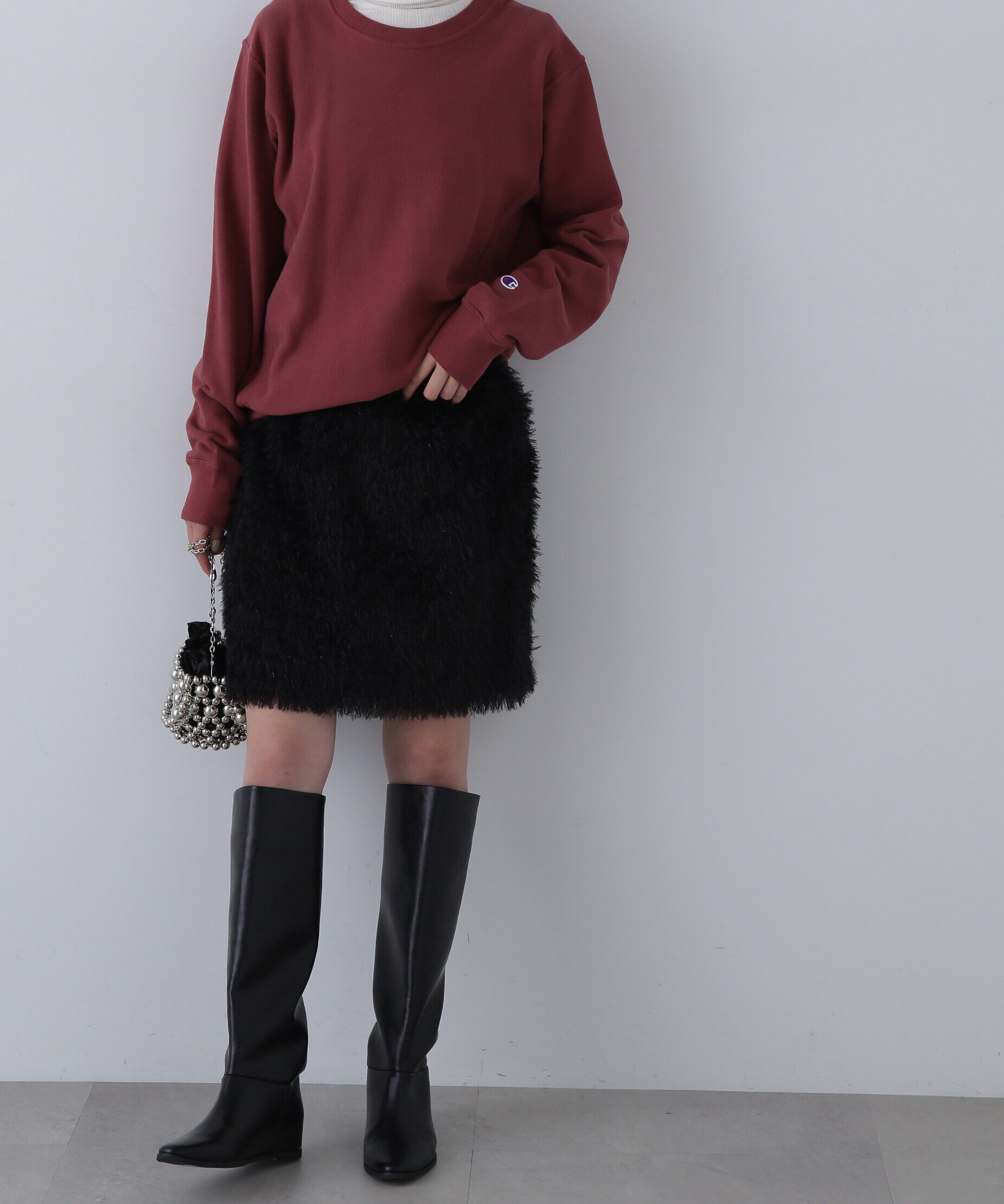  「モケモケフェザーミニスカート」|スカート|