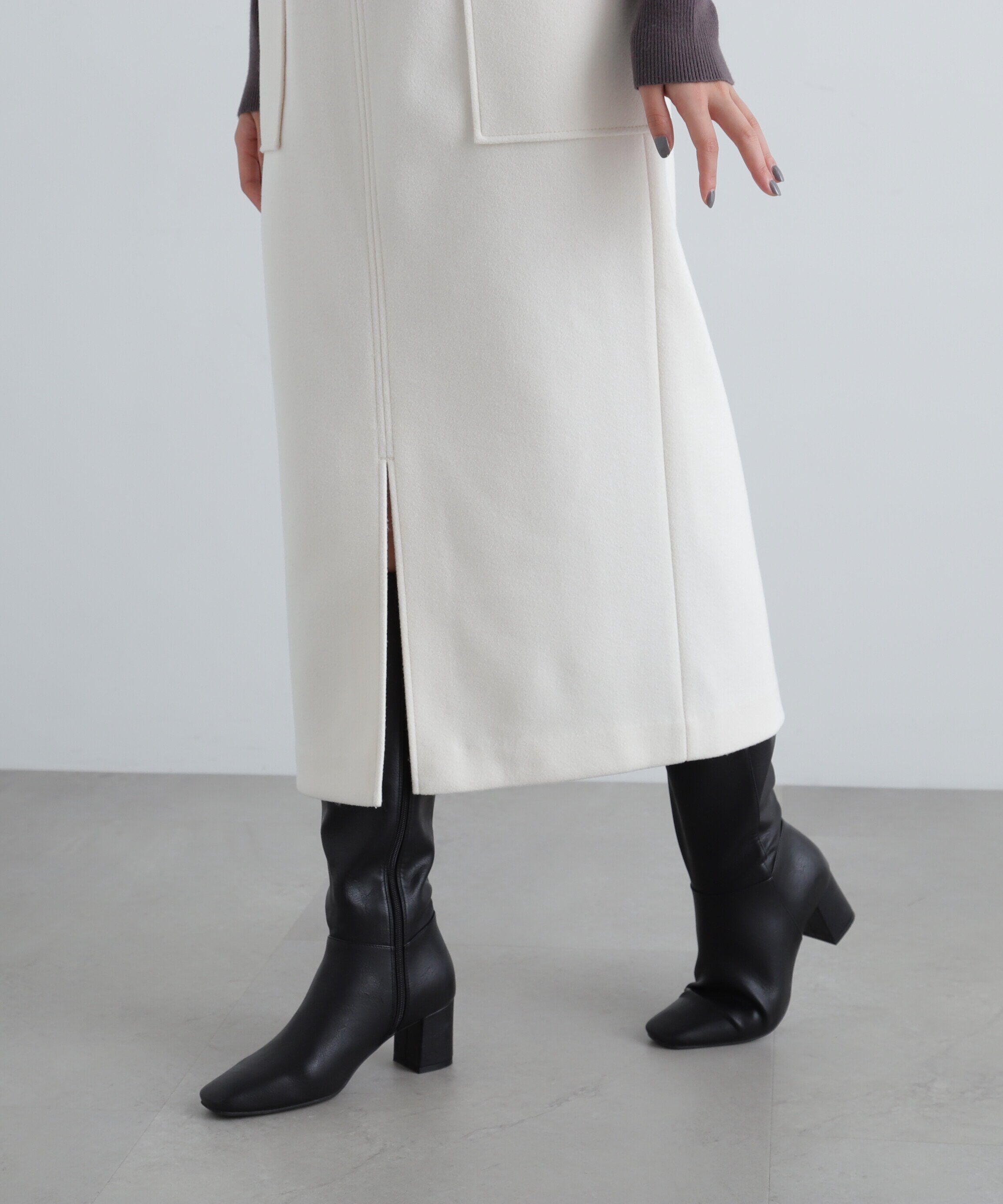  「起毛ポケットストレートスカート」|スカート|