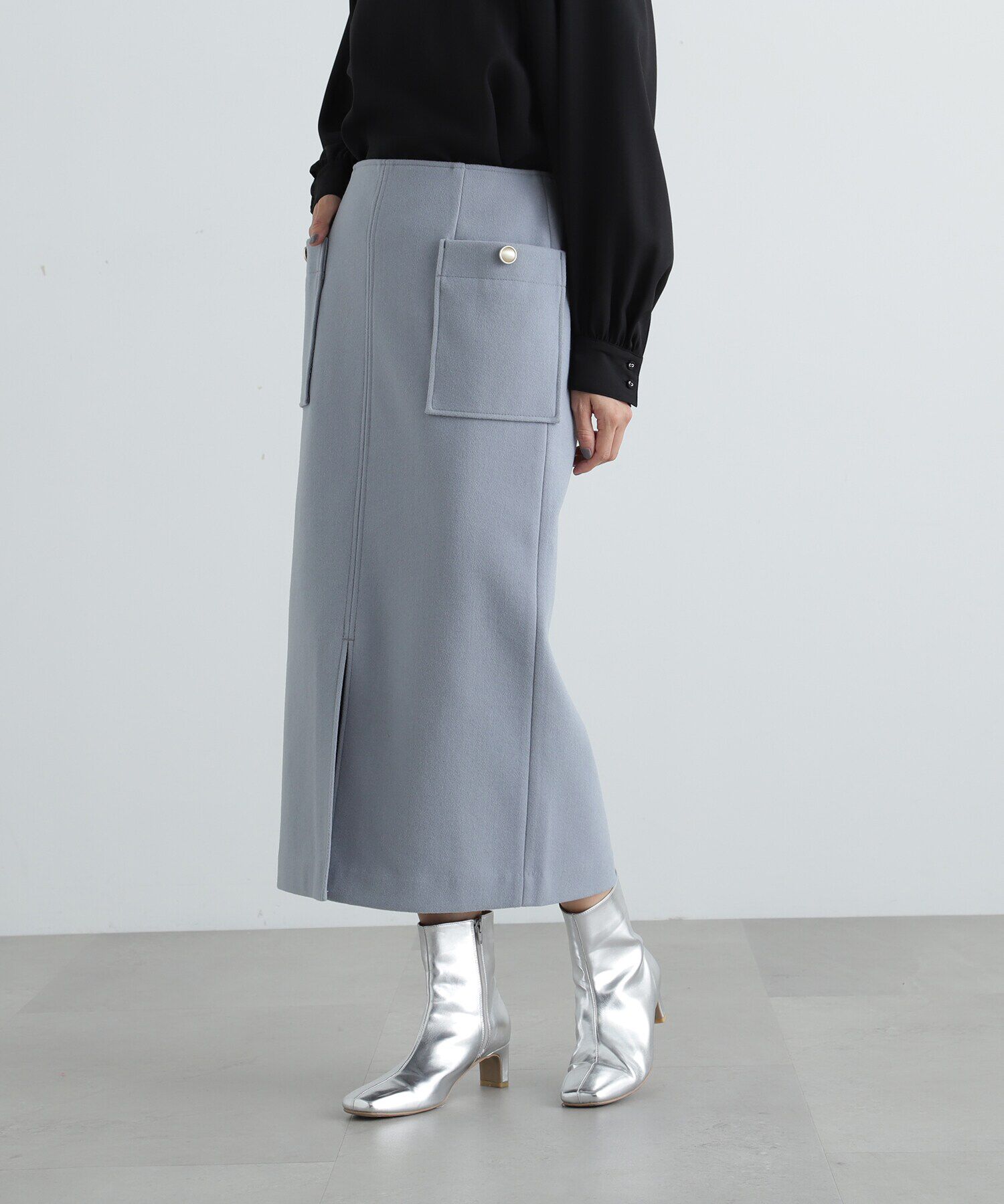  「起毛ポケットストレートスカート」|スカート|