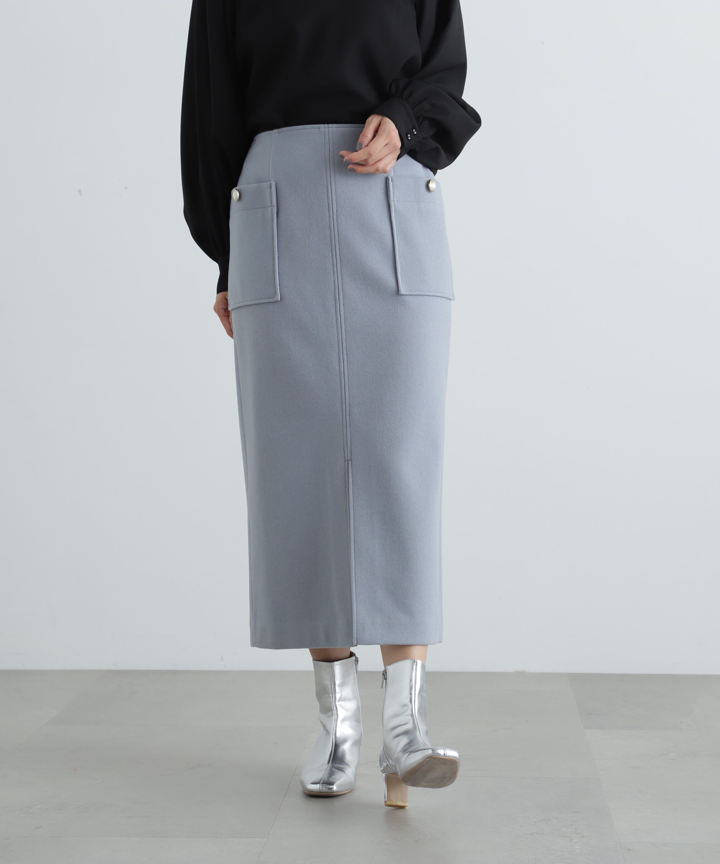  「起毛ポケットストレートスカート」|スカート|