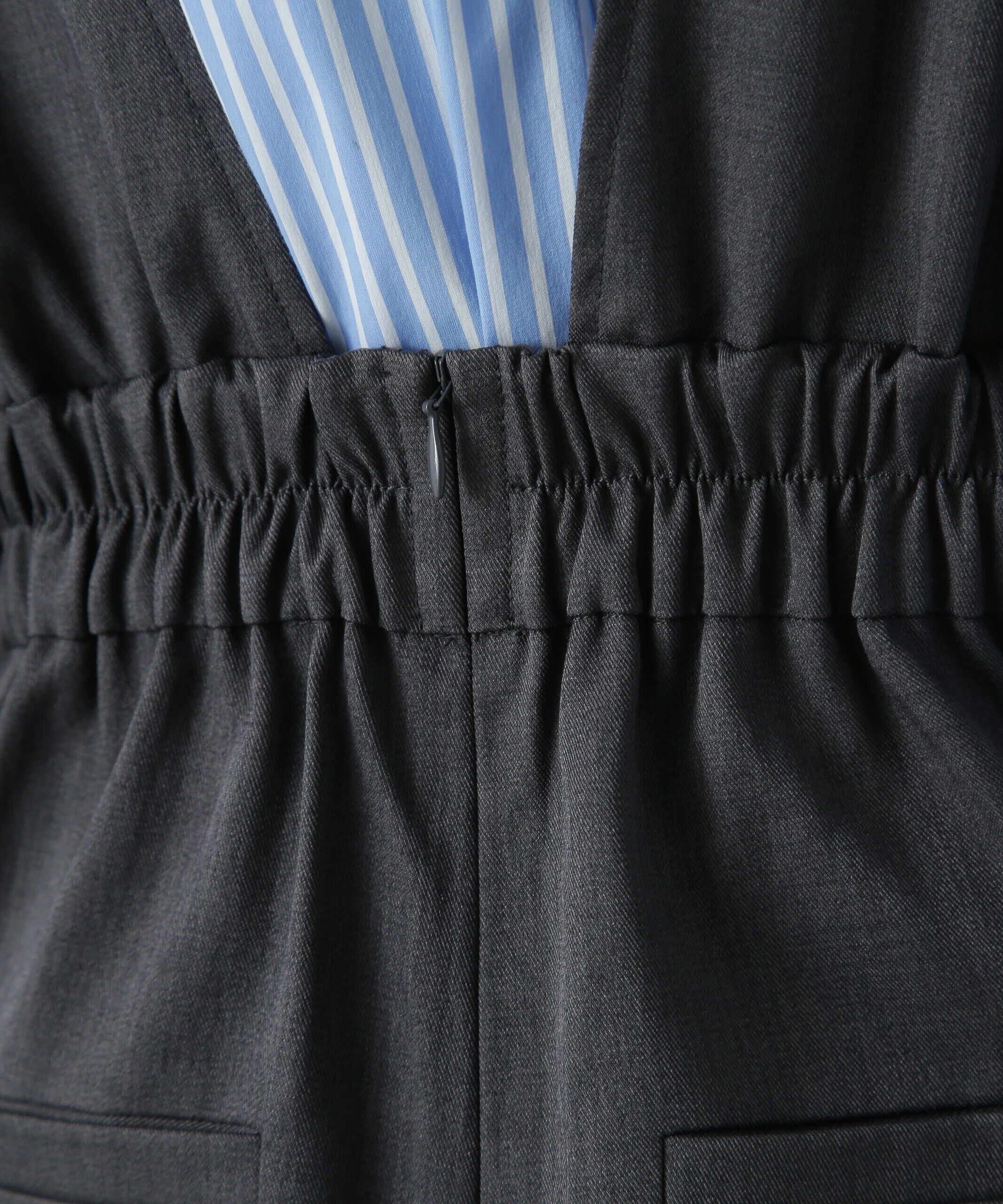  「Vネックサロペット」|ワンピース|