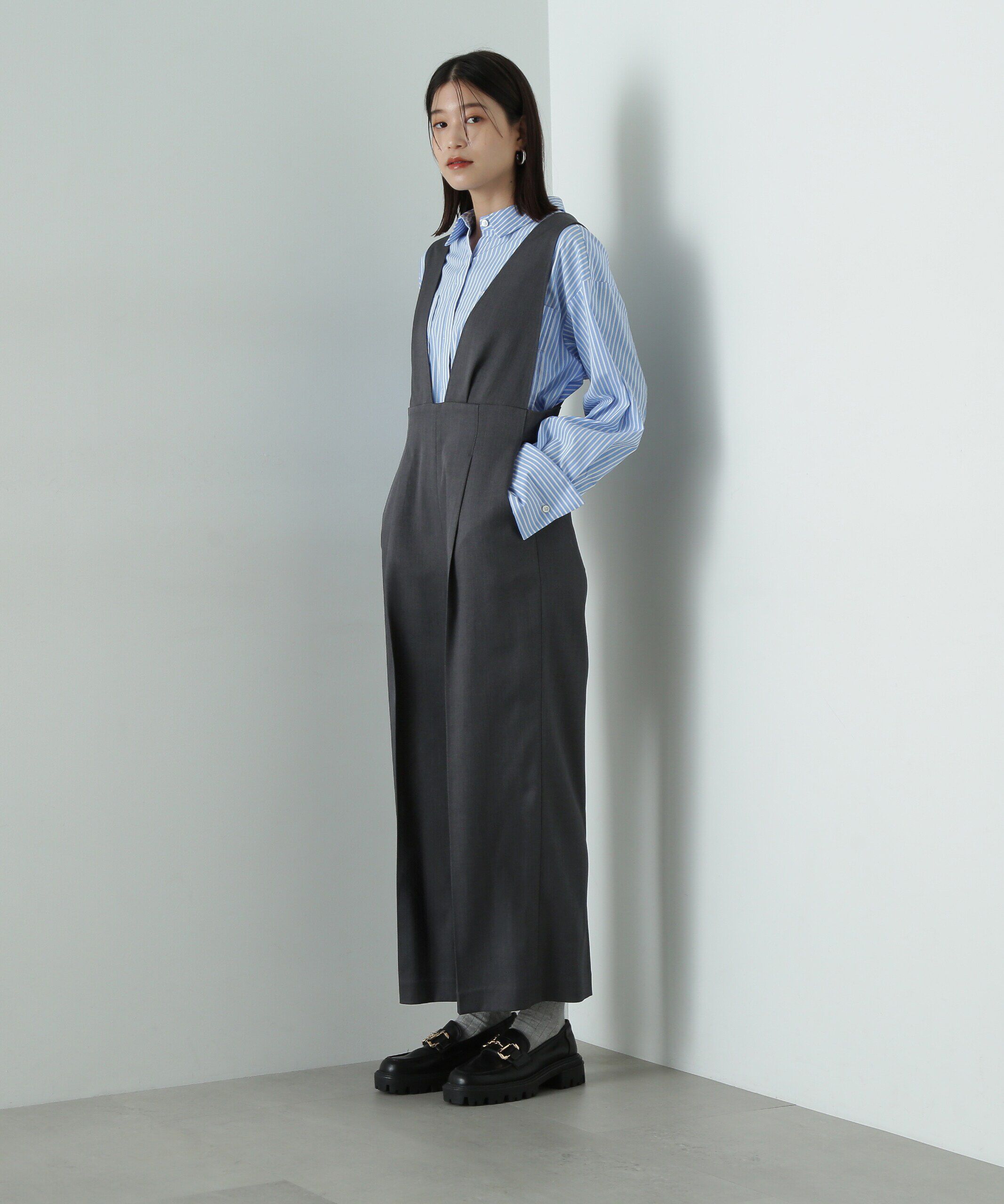  「Vネックサロペット」|ワンピース|