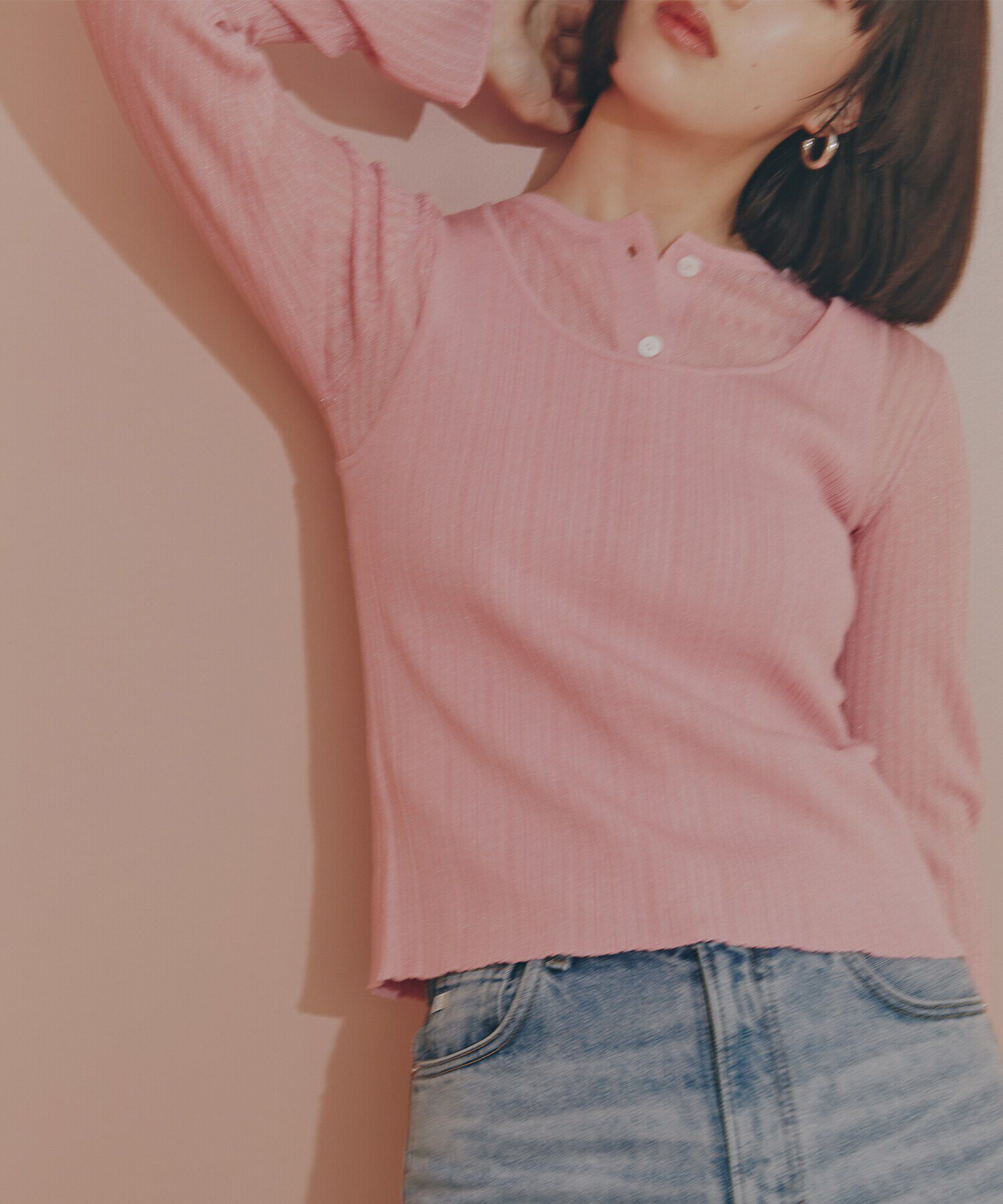  「レイヤードタンクニットセット」|ニット・セーター|ピンク