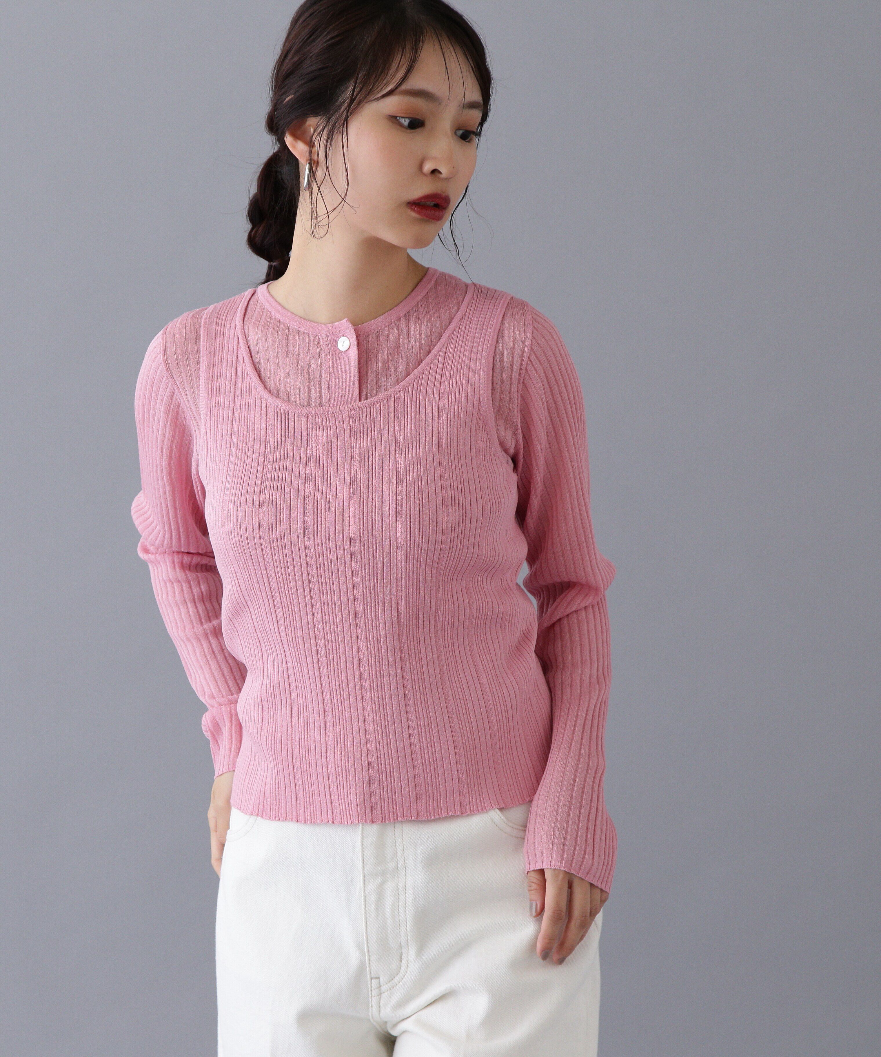  「レイヤードタンクニットセット」|ニット・セーター|