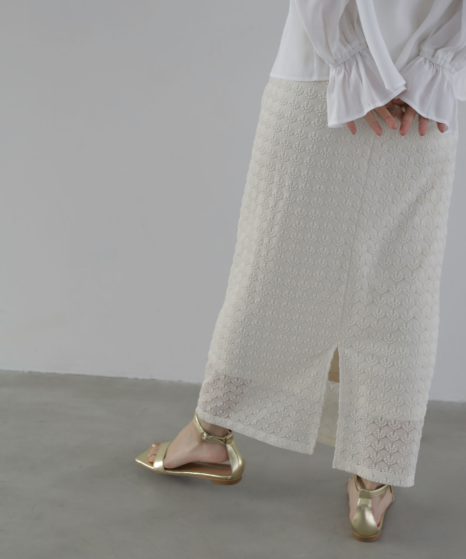  「レースストレートスカート」|スカート|オフ1