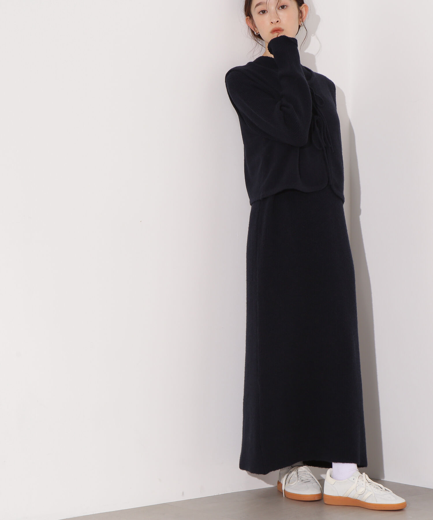  「リボンニットアンサンブルワンピース」|スカート|