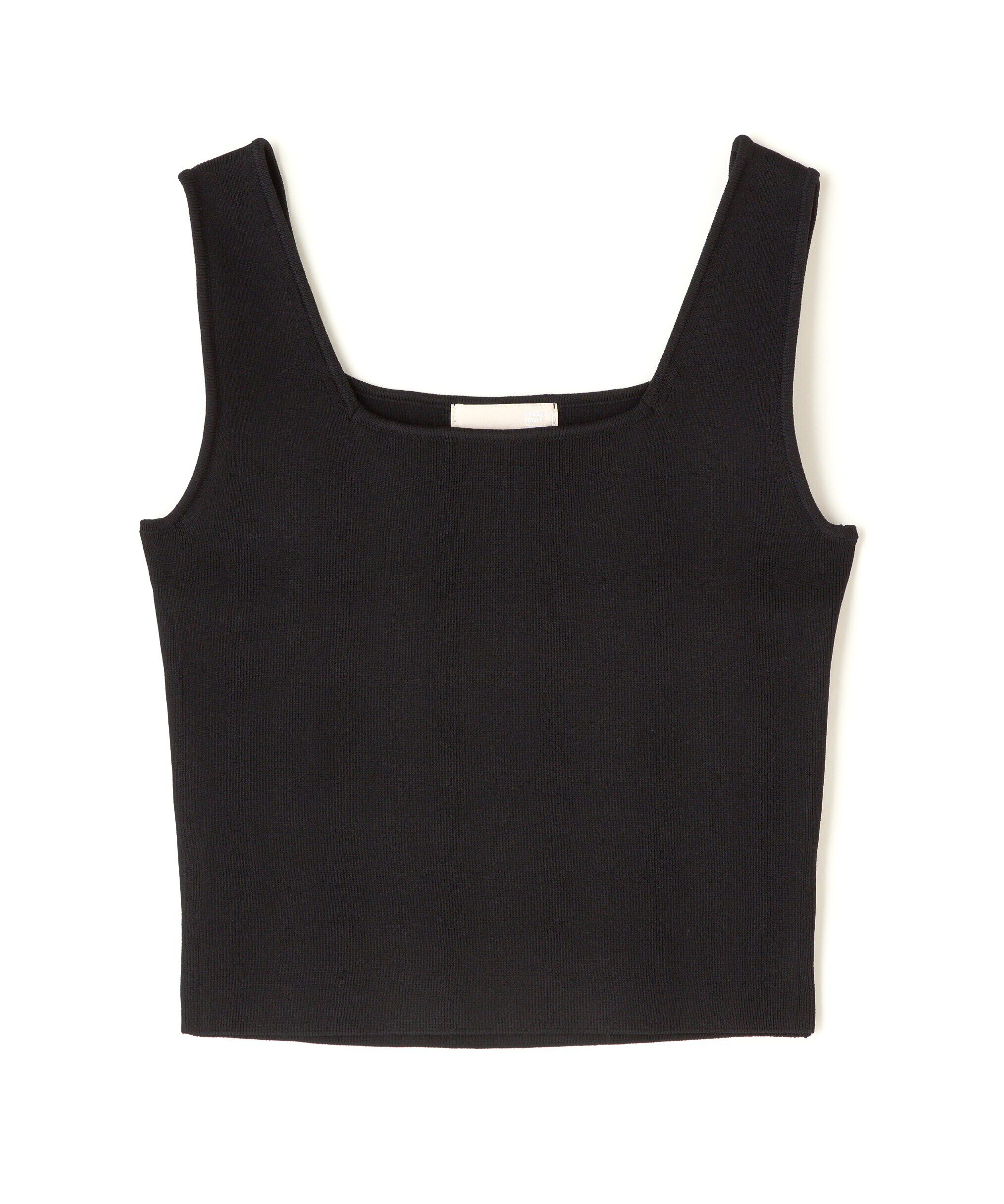  「［洗える］マシンウォッシャブル総針スクエアネックタンクニット」|ニット・セーター|