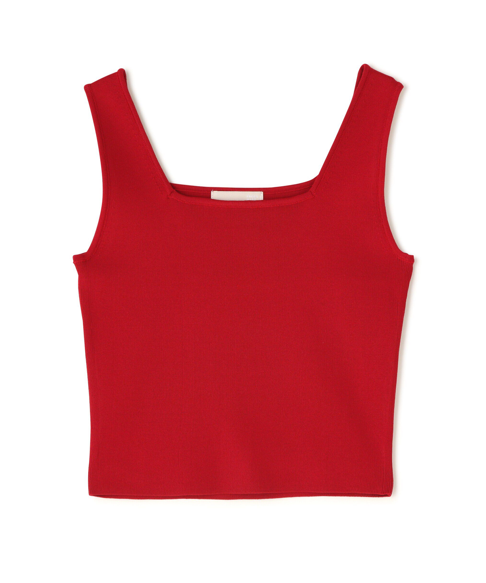  「［洗える］マシンウォッシャブル総針スクエアネックタンクニット」|ニット・セーター|